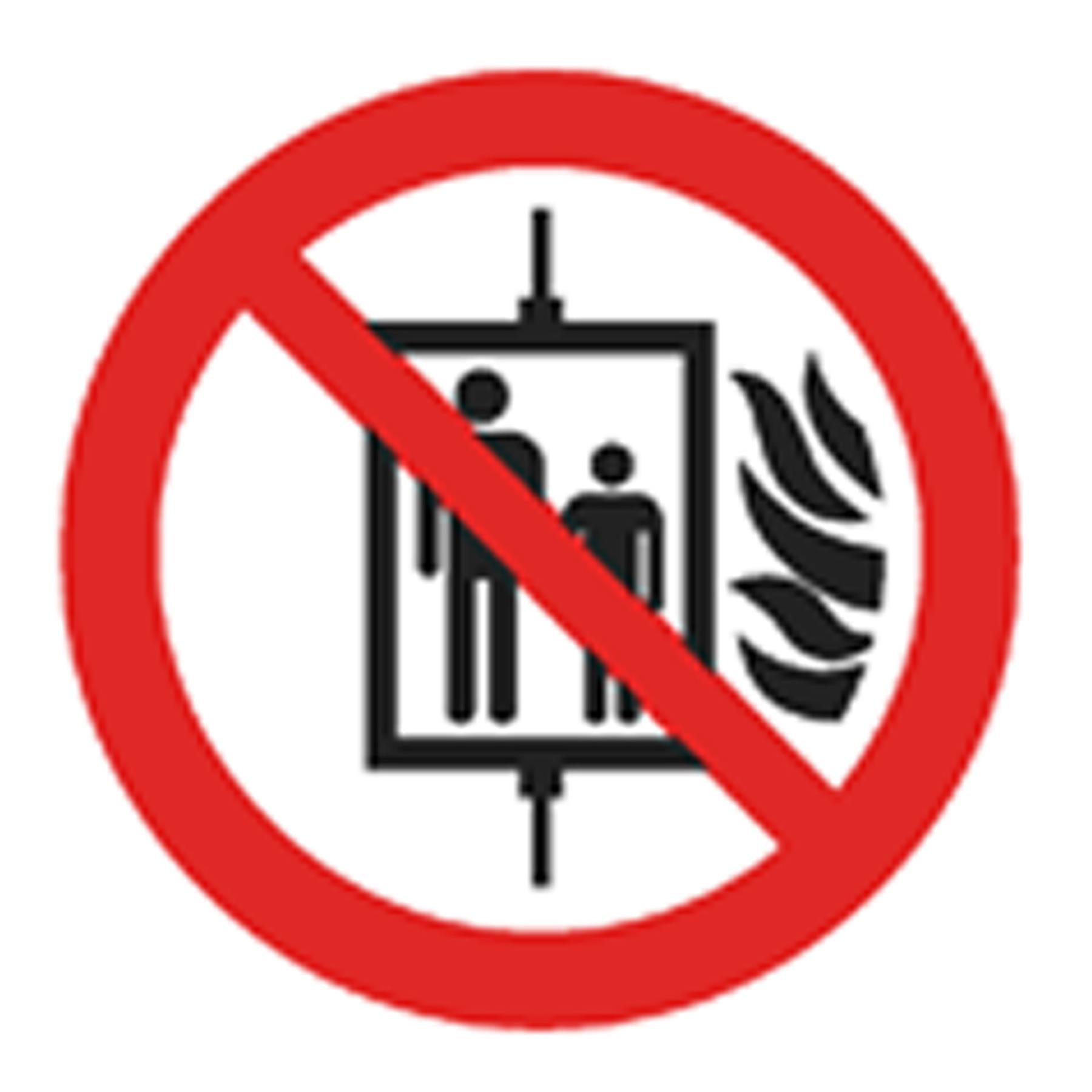 Sealey Safety Sign - Fire Action With Lift - Rigid Plastic-Pk of 10