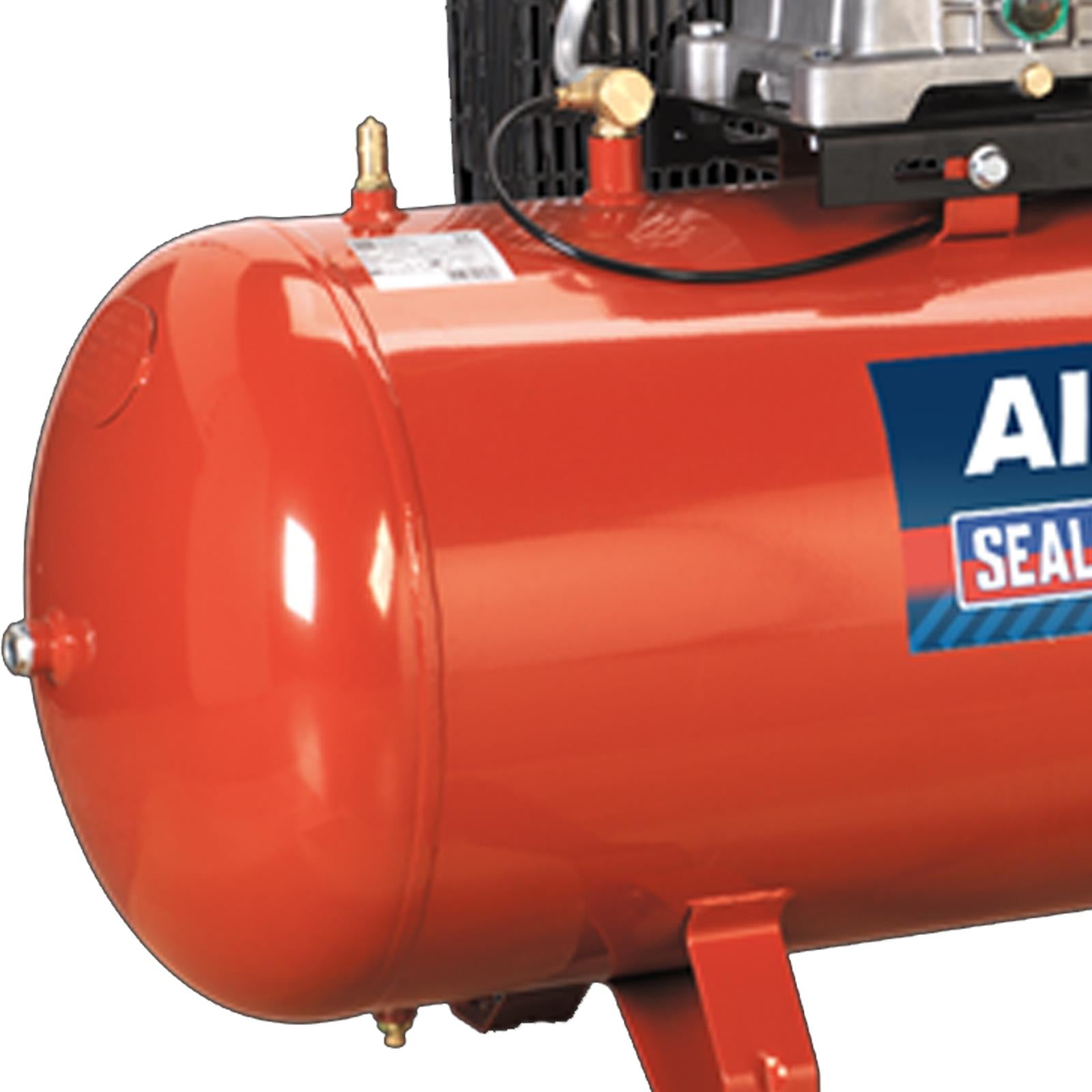 Sealey Compressor 150L Belt Drive 3hp with Cast Cylinders-SAC1153B