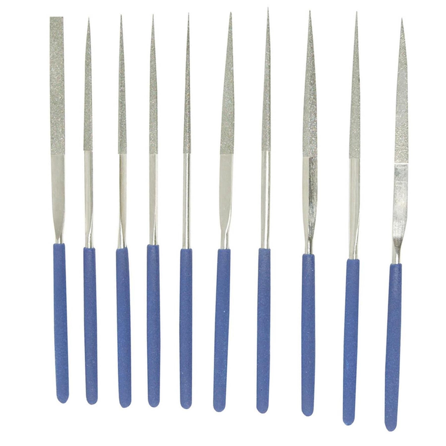 Diamond Needle File Set Precision Jewellers Jewellery Metal 140 x 3mm Assorted