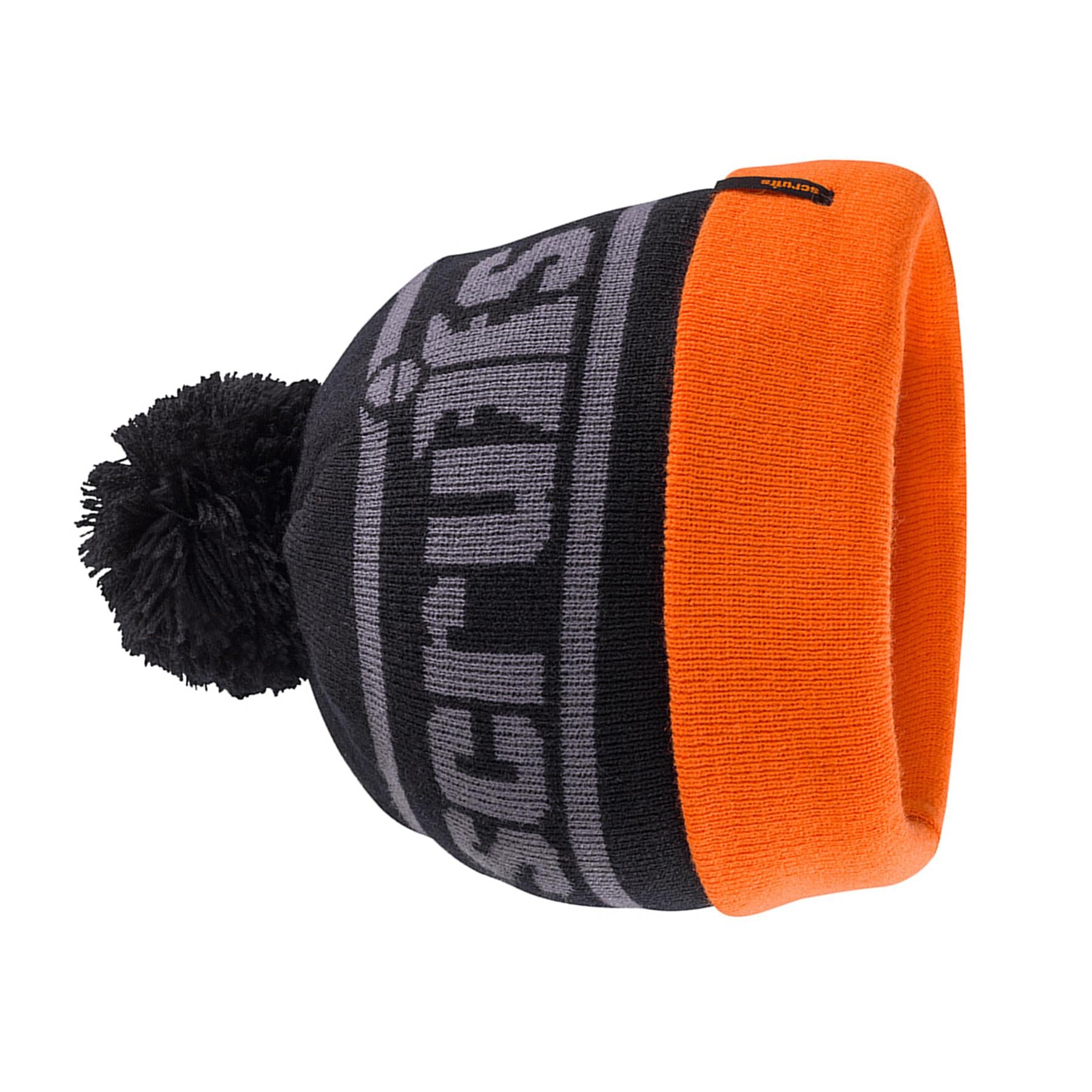 Scruffs Trade Bobble Hat With Soft Padded Black/Orange