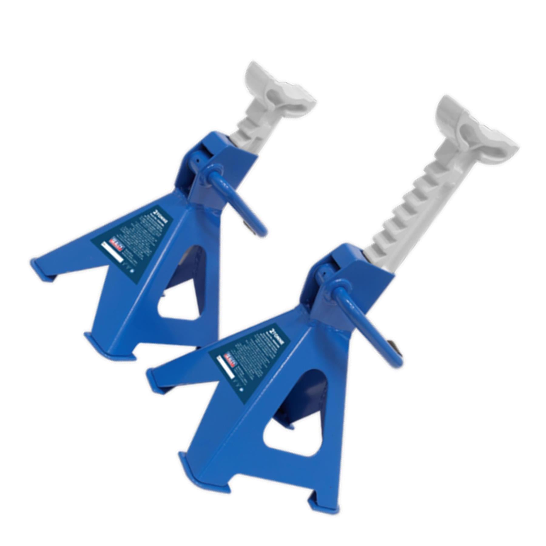 Sealey Axle Stands (Pair) 2tonne per Stand Ratchet Type - Blue