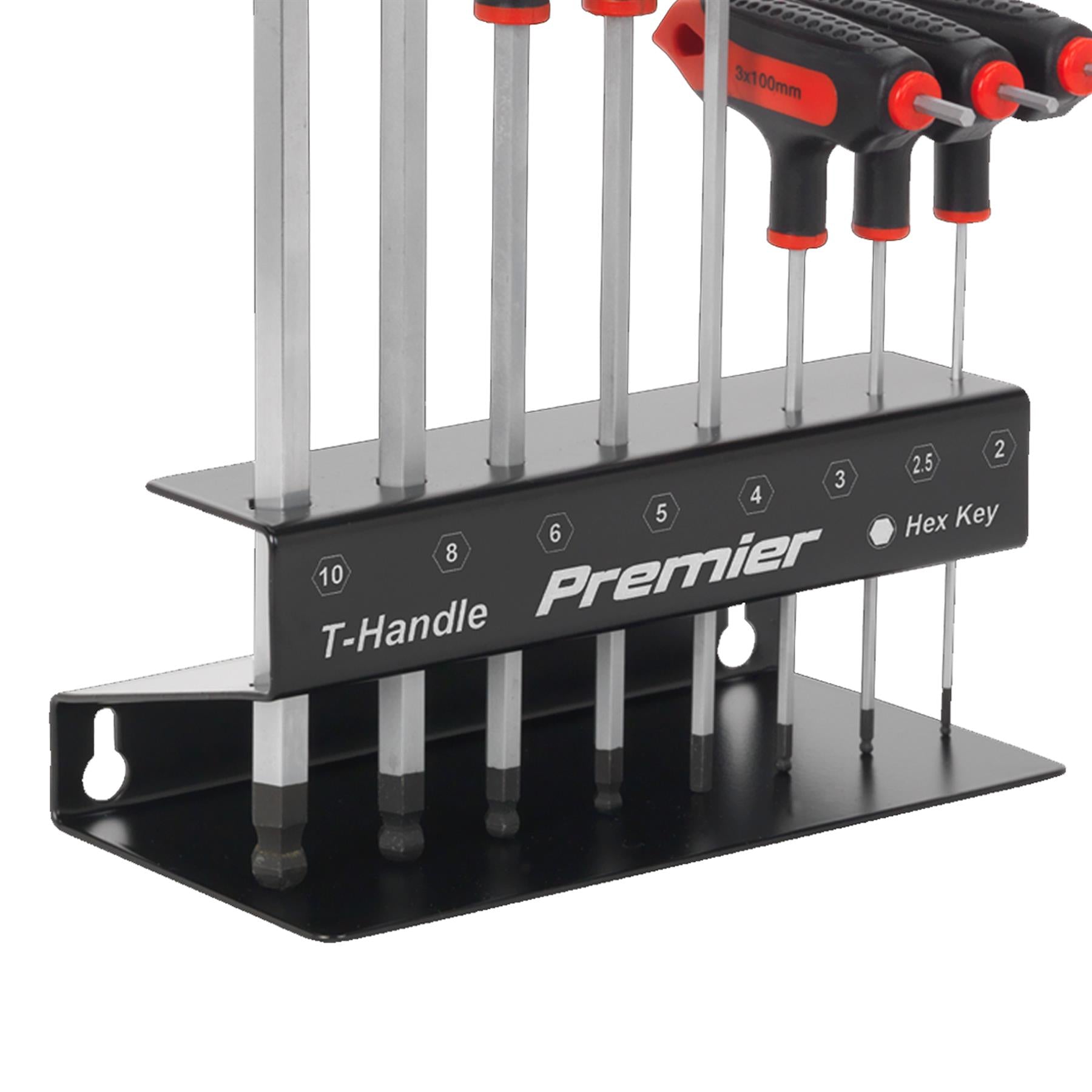 Sealey Ball-End Hex Key Set 8pc T-Handle Metric