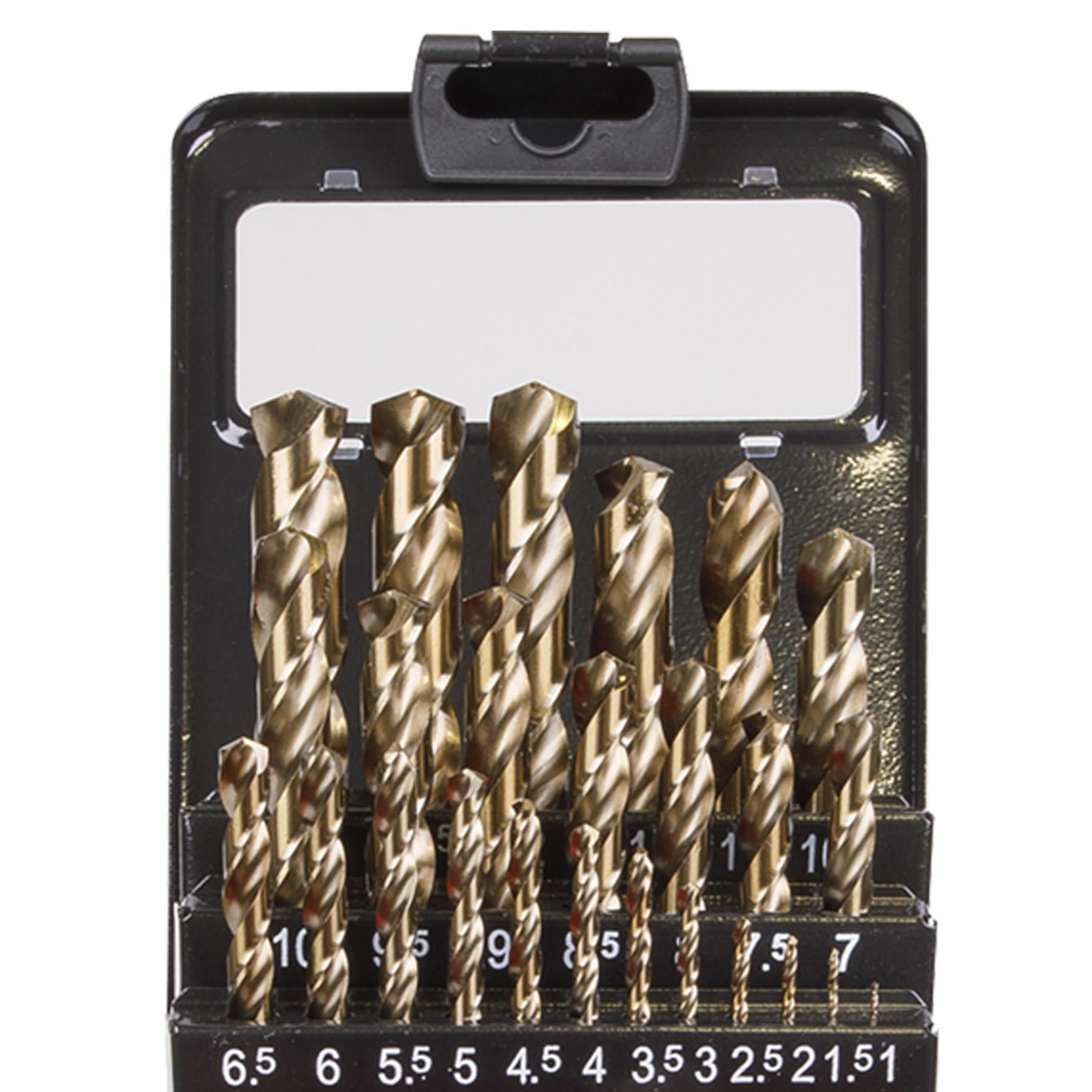 Sealey 25pc Drill Bit Set HSS Cobalt Split Point Fully Ground Tool 1-13mm Metric