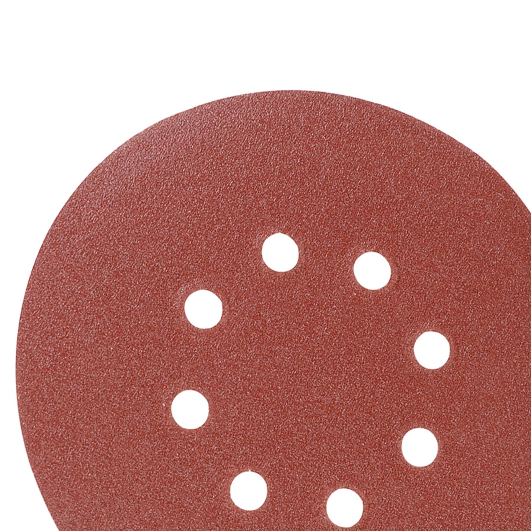 Punched Sanding Discs 150mm 10Pk Grit 120 Hook & Loop Aluminium Oxide New