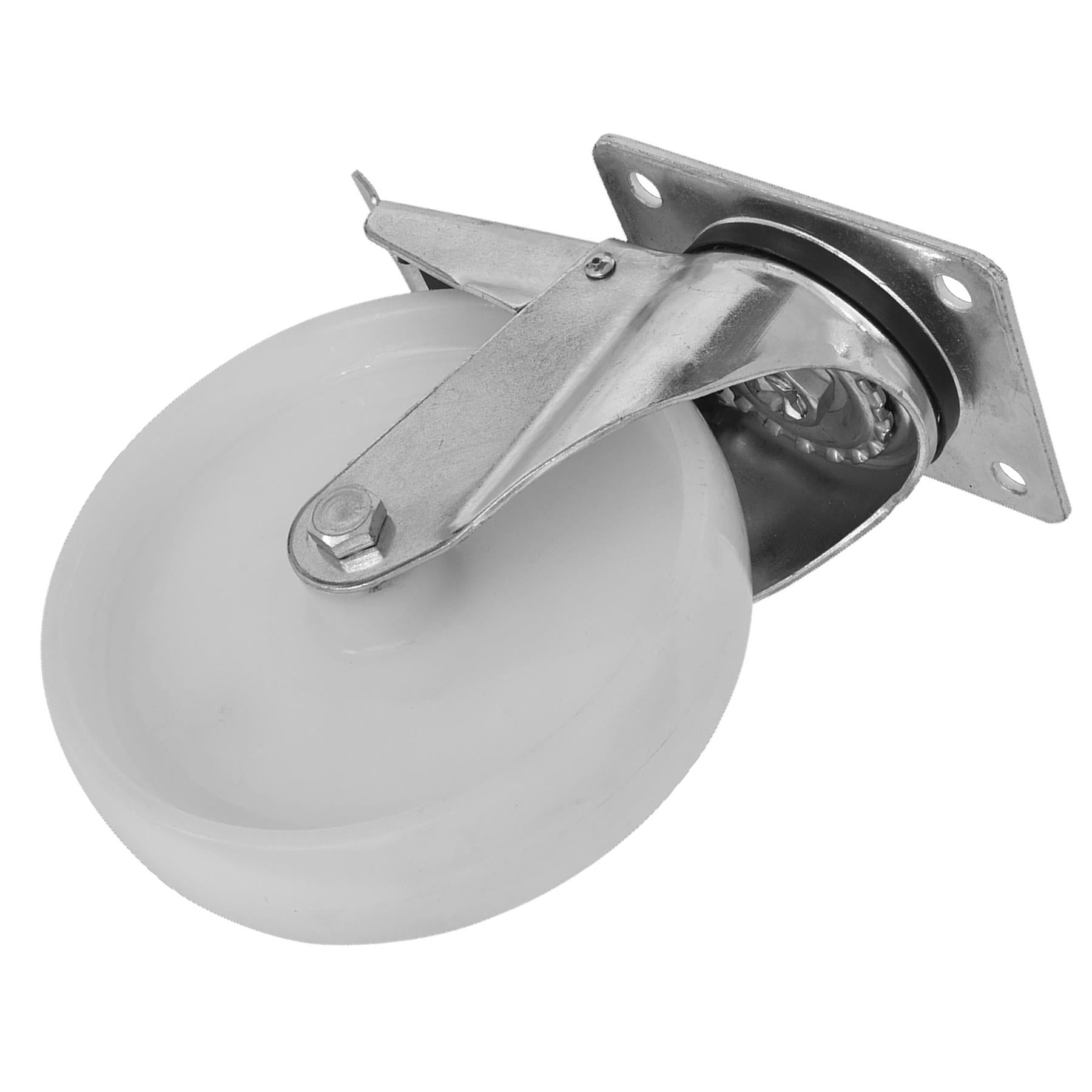 Sealey Heavy-Duty Nylon Castor Wheel Swivel Total Lock 125mm