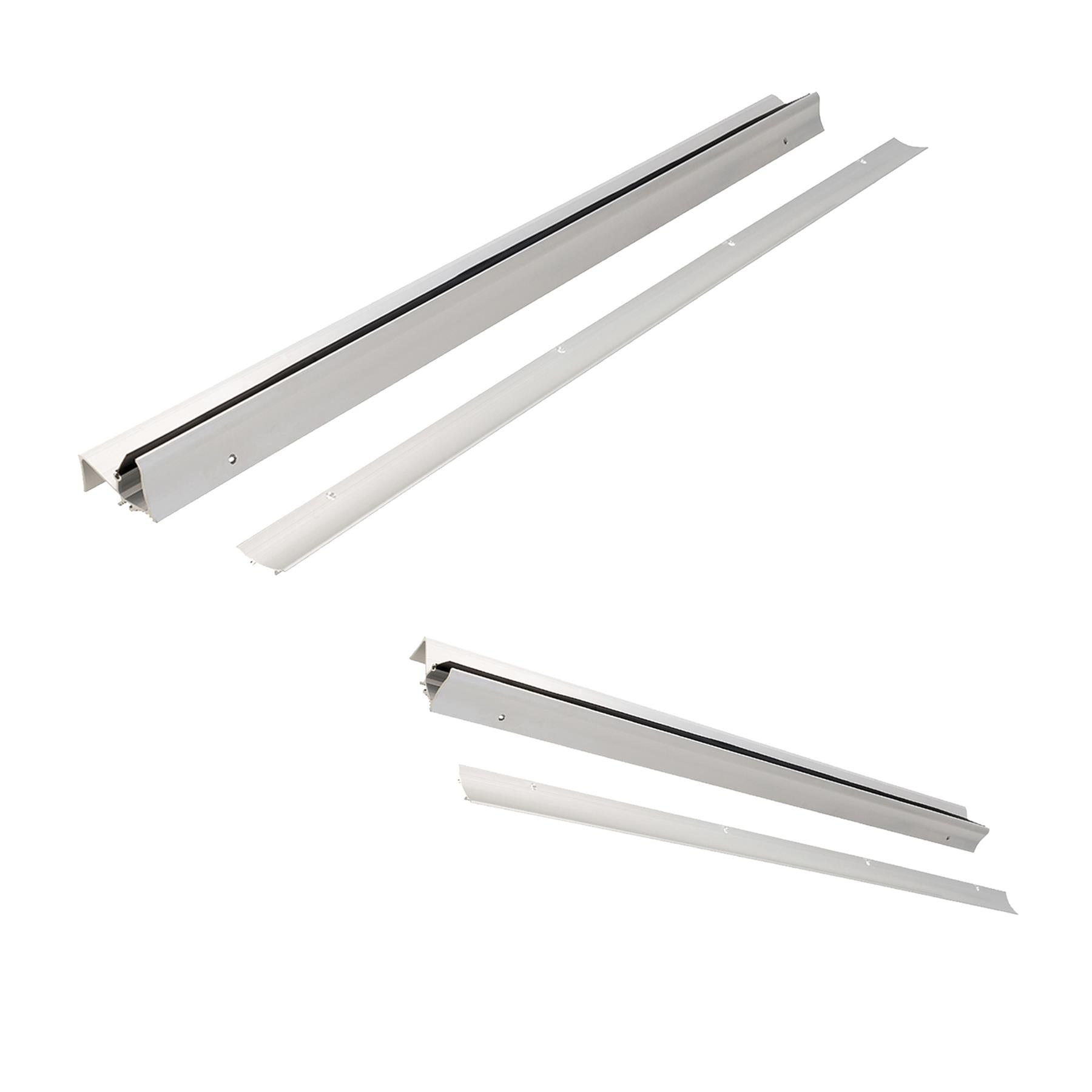 Superseal Threshold Sill Rubber Rain Draught Excluder Door Seal-Silver