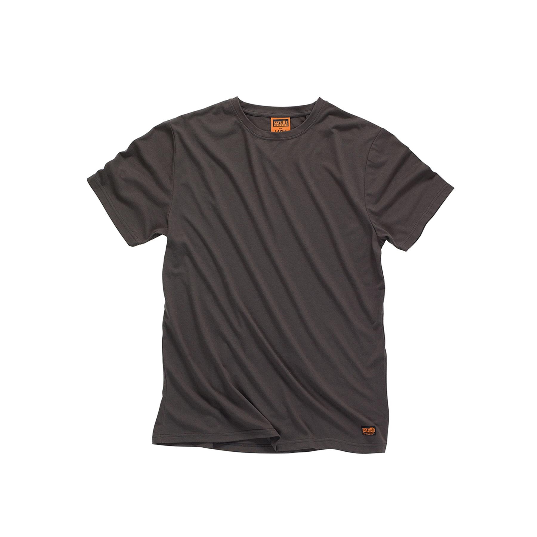 Scruffs Crew Neck T Shirt Short Sleeve Workwear Work Top Graphite Grey M