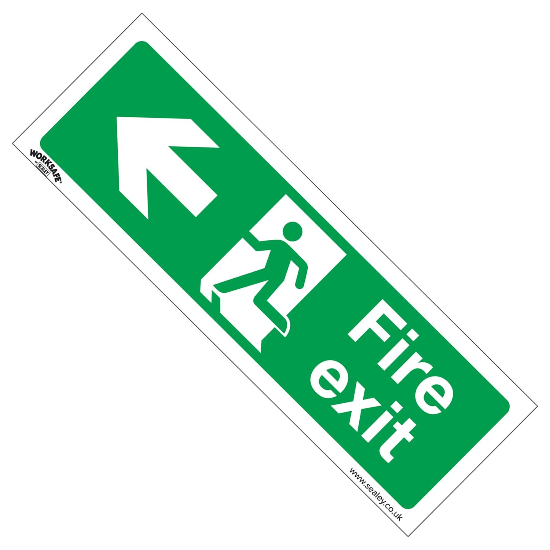 Safe Conditions Safety Sign - Fire Exit (Left) - Rigid Plastic