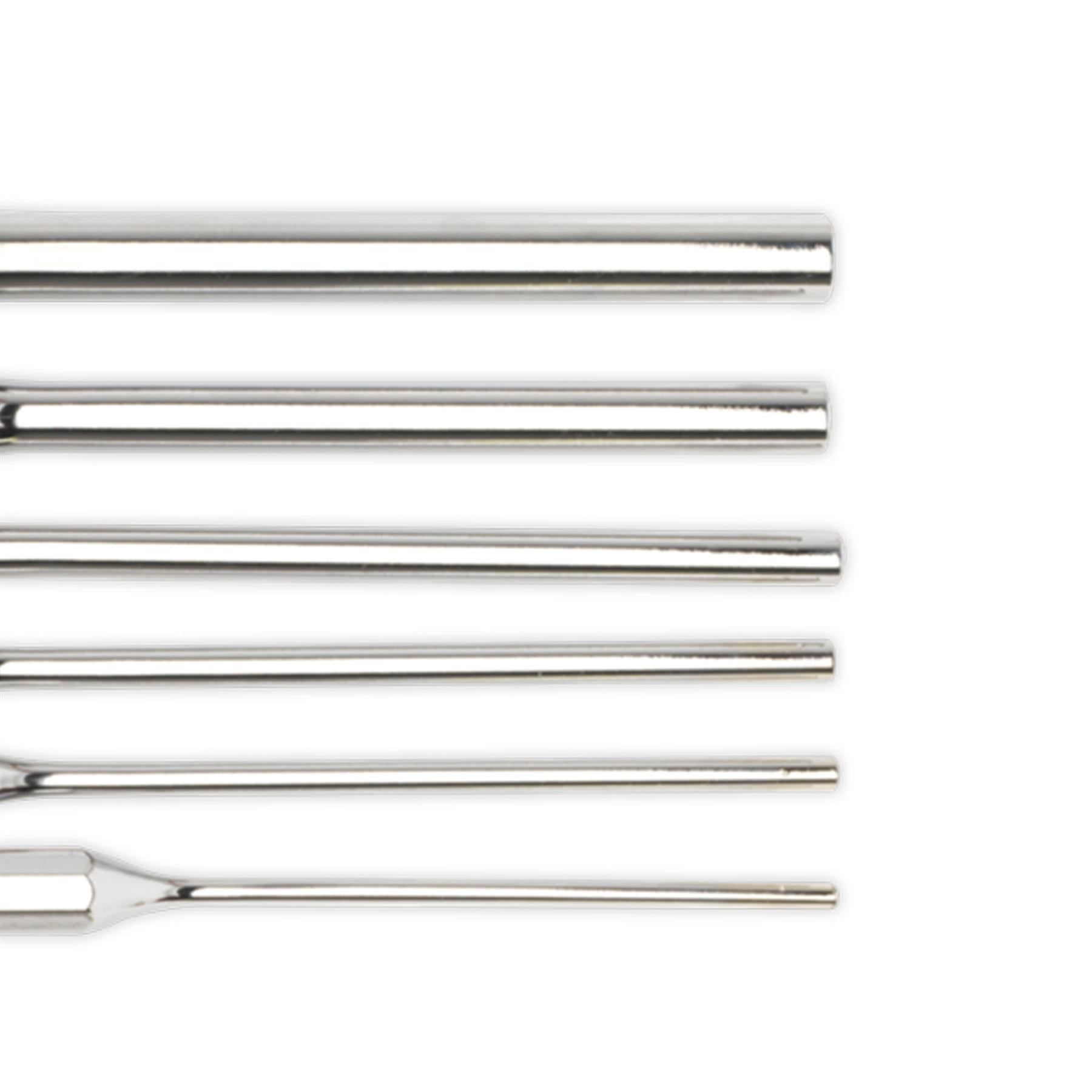Sealey Parallel Pin Punch Set 6pc 200mm Chrome Vanadium Steel