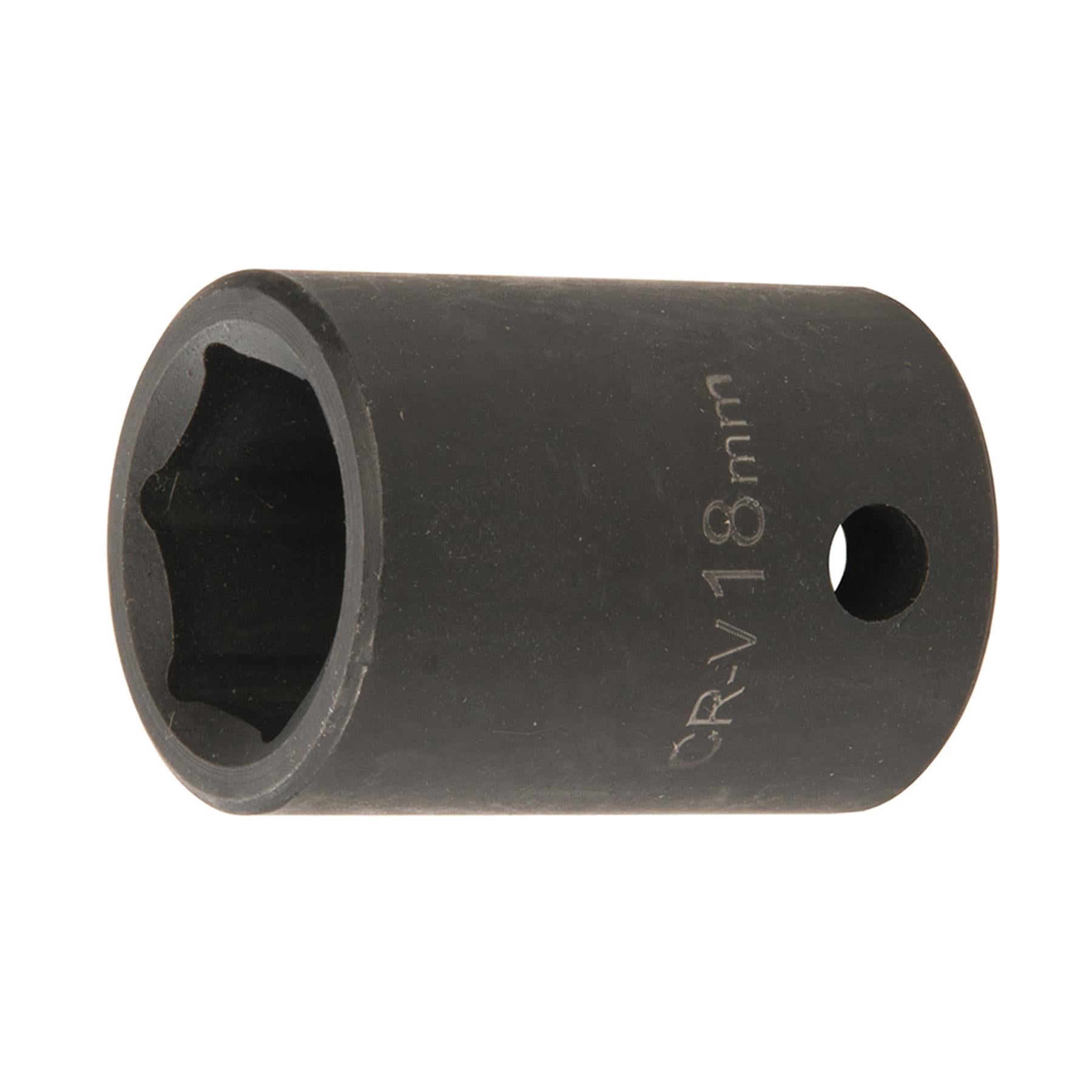 Impact Socket 1/2" Drive 6pt Metric 6 Point Hex Corrotion Resistant Sockets 18mm