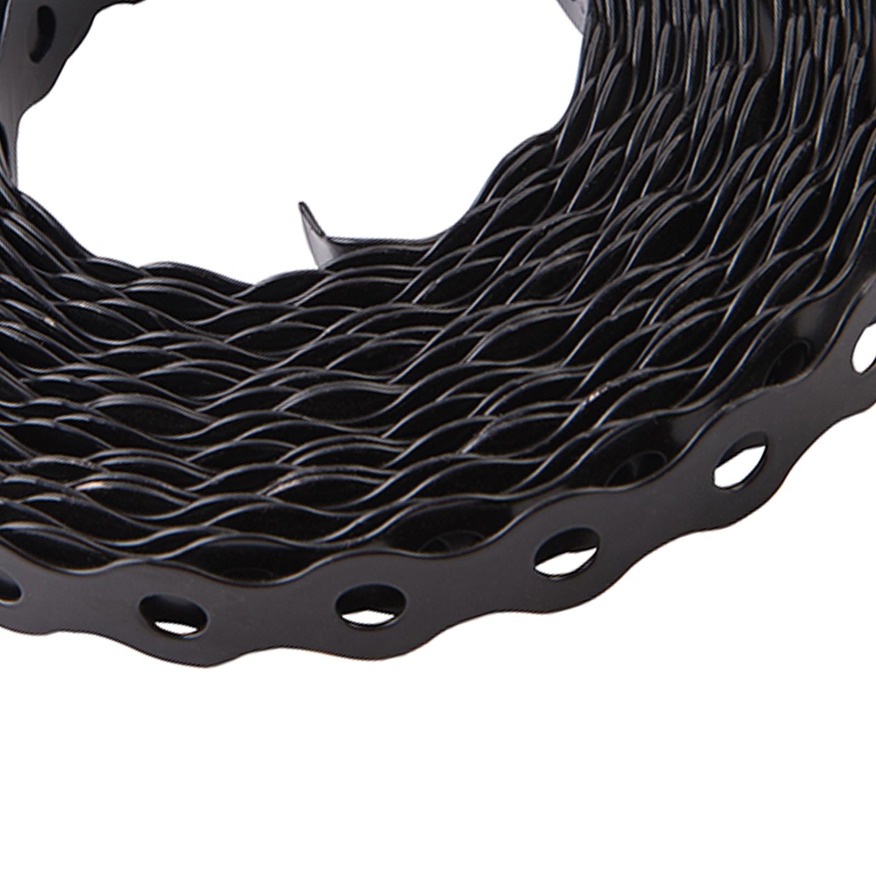 Black Fixing Band Plastic-Coated Galvanised Steel Easy To Bend / Twist 17mmx10M