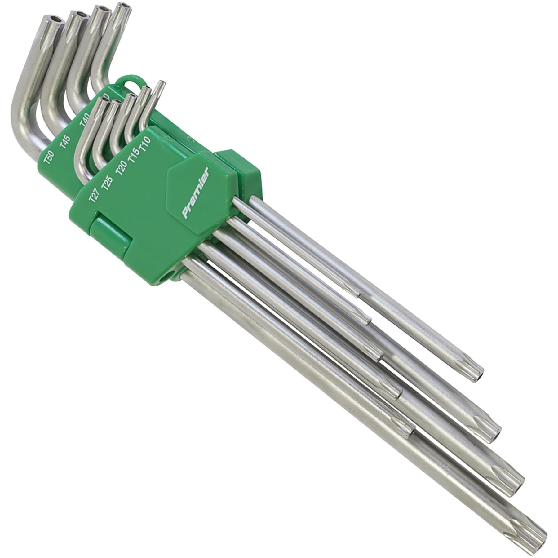 Sealey Security TRX-Star* Key Set 9pc Extra-Long