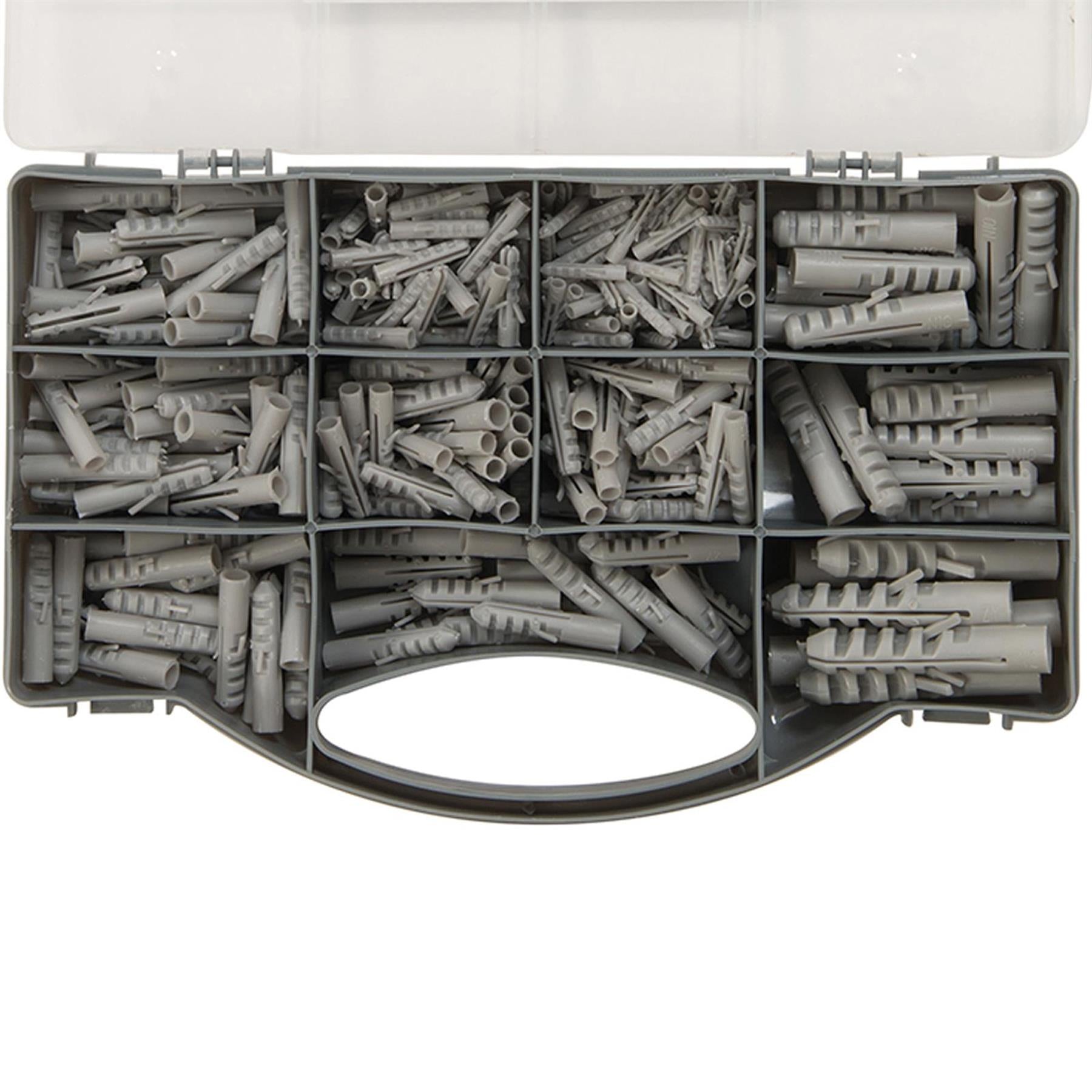 330Pce Wall Plugs Assortment Pack High-Strength Slimline Nylon Plugs 2-Way