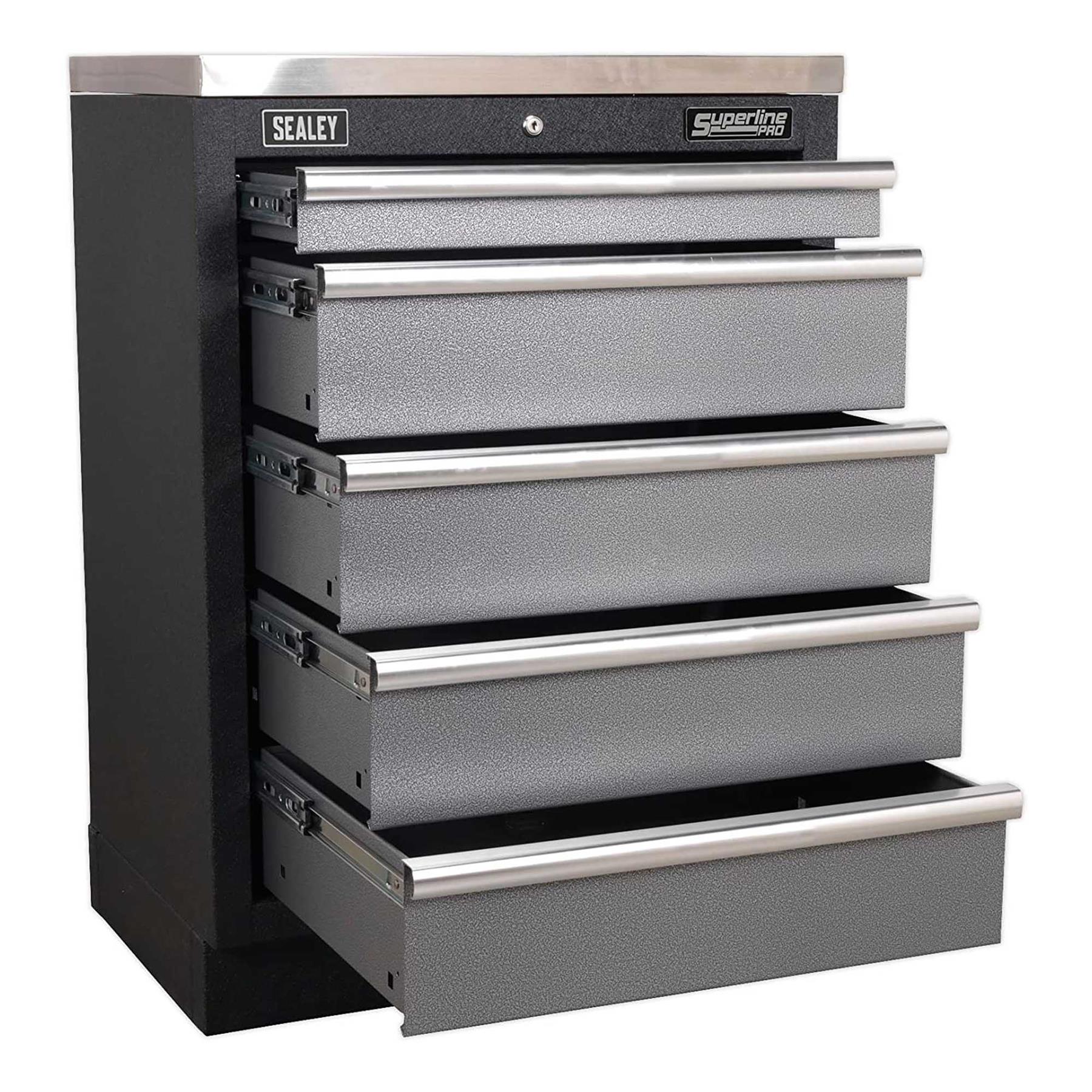 Sealey Superline Pro 4.9m Storage System - Stainless Worktop