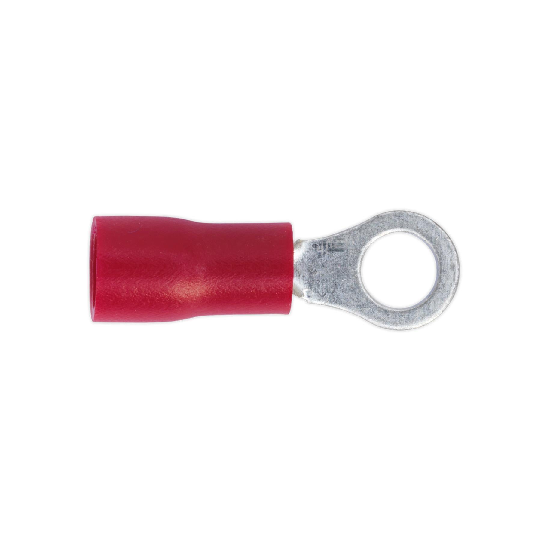 Sealey Easy-Entry Ring Terminal Ø4.3mm (4BA) Red Pack of 100