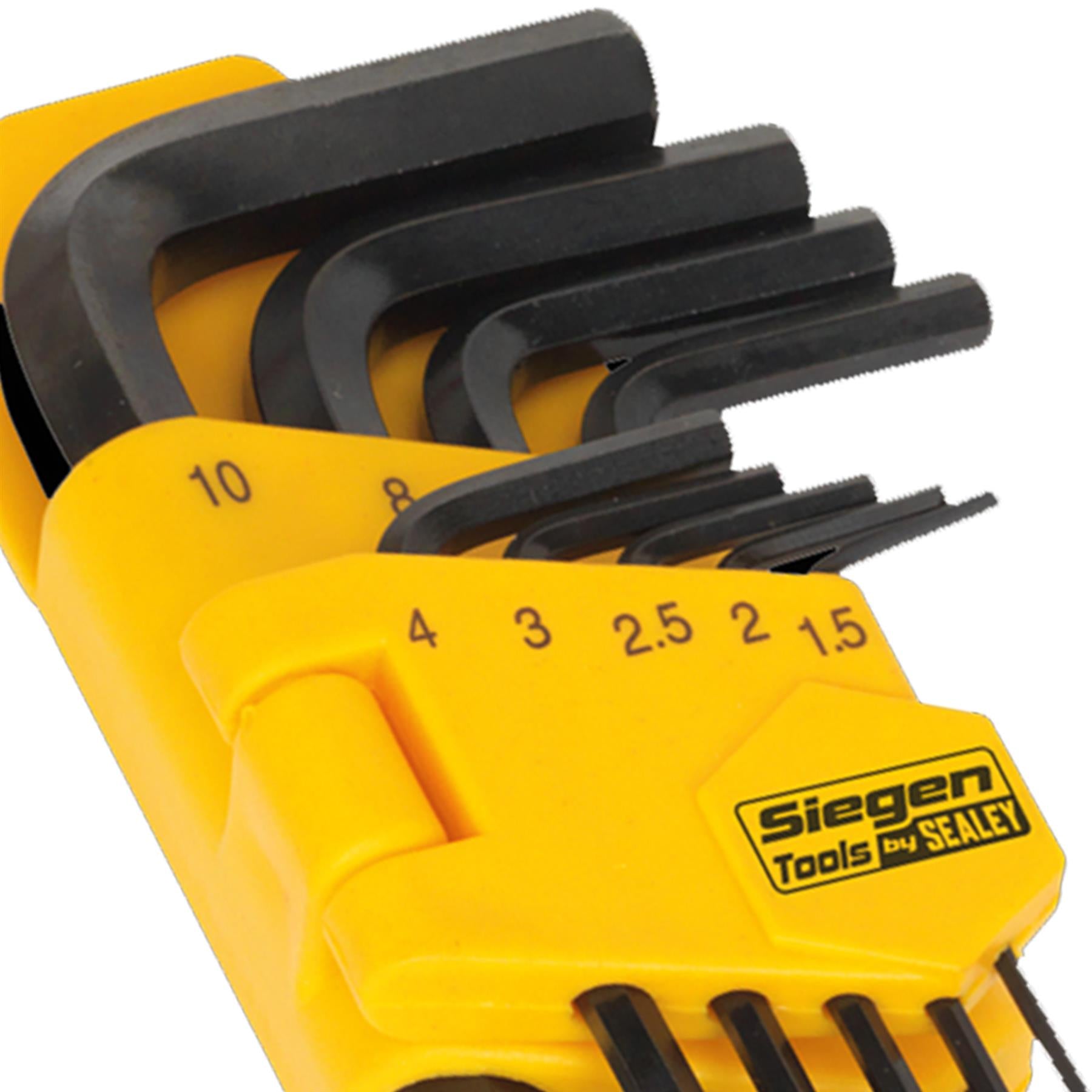 Sealey Hex Key Set 9pc Extra-Long Metric