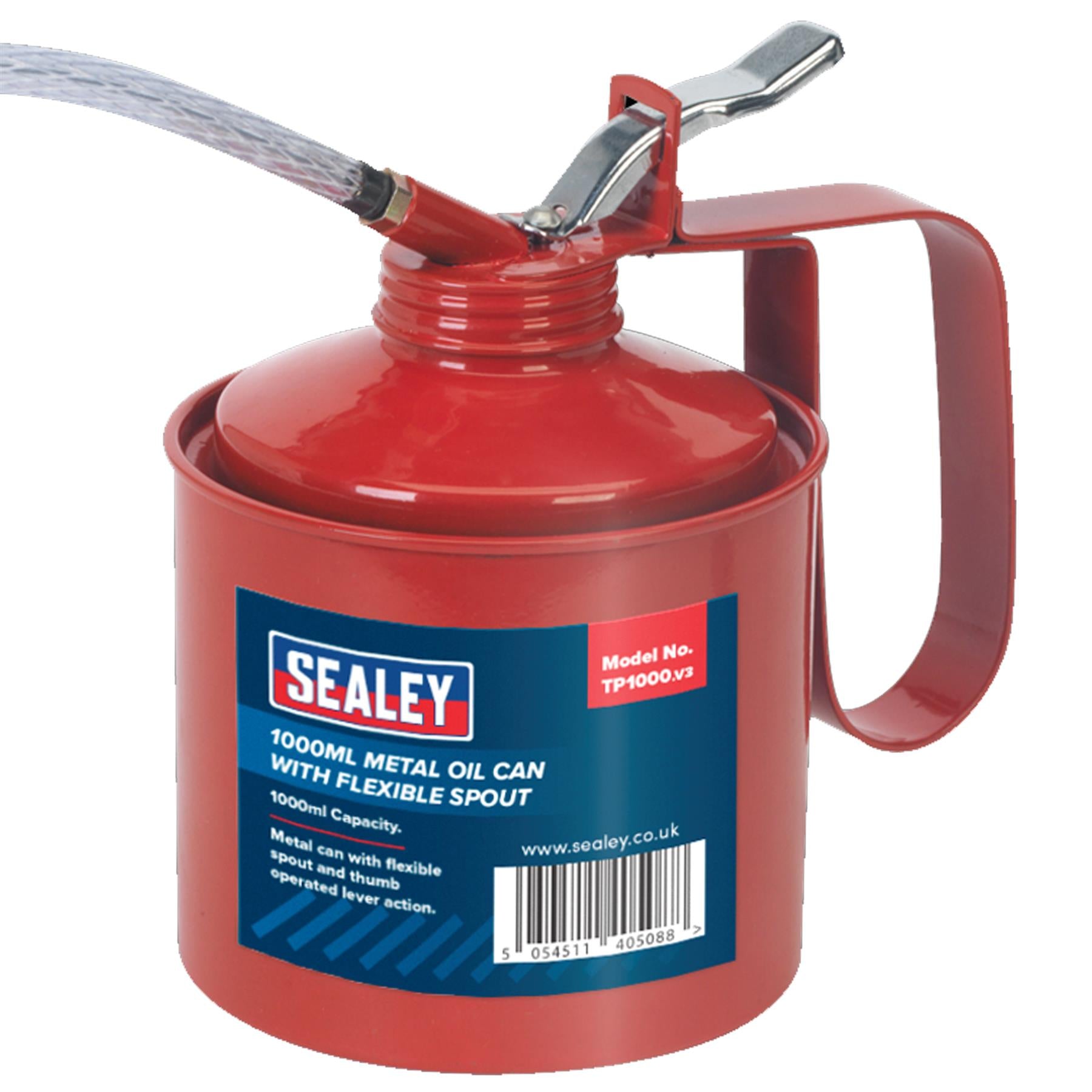 Sealey Metal Oil Can Flexible Spout 1000ml