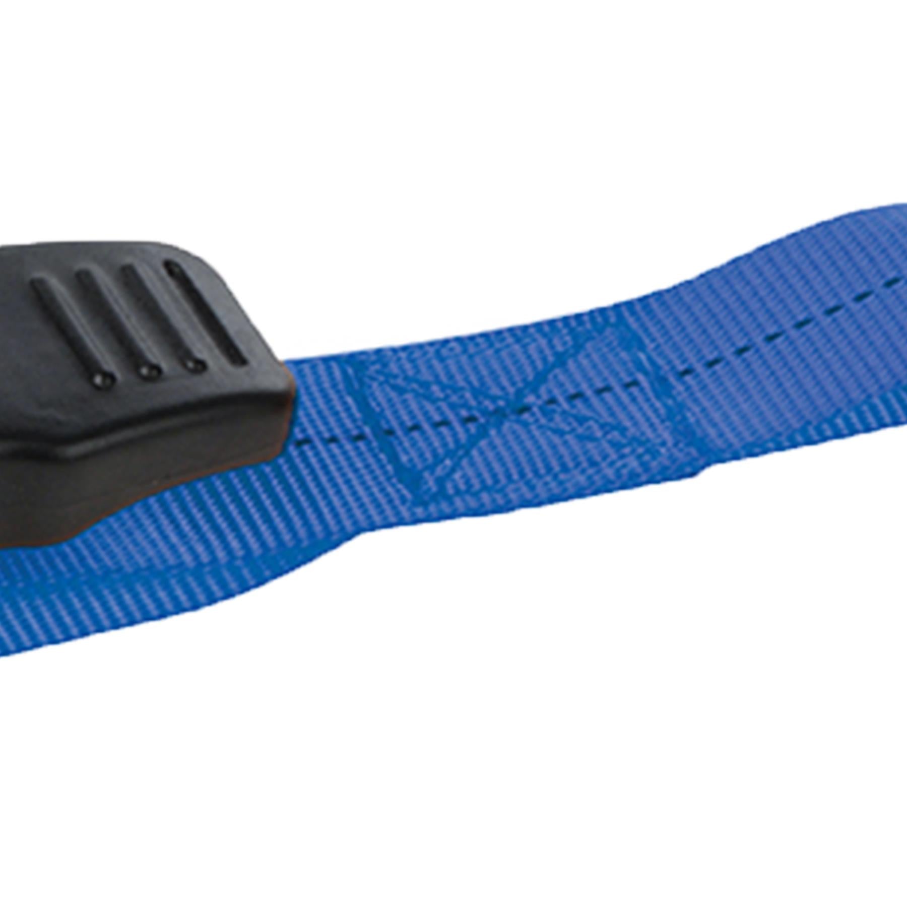 Rubber-Handled Ratchet Tie Down Strap S-Hook 4.5M X 25mm - Rated 250Kg