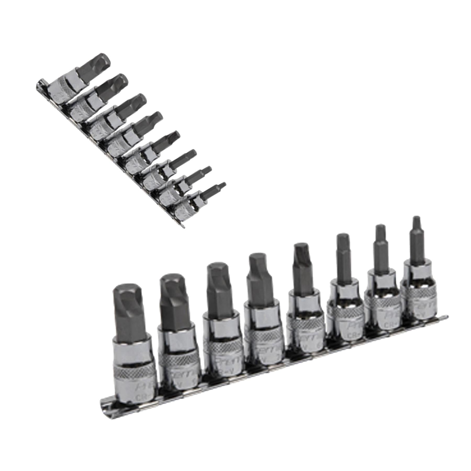 Sealey Hex Socket Bit Set Lock-On 8pc 3/8"Sq Drive Metric