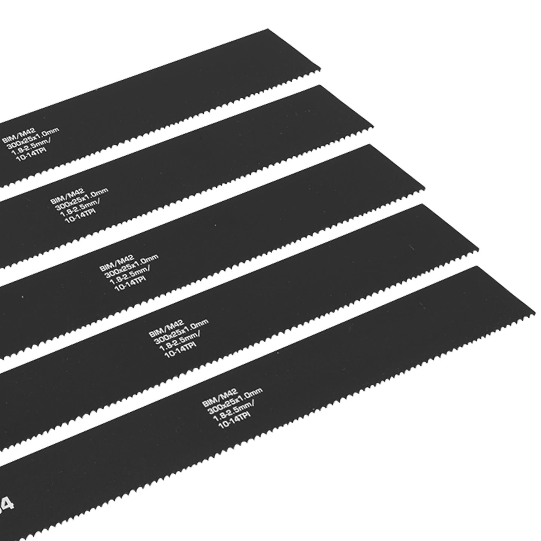 Pipe Saw Blade 300 x 25 x 1mm 10-14tpi - Pack of 5 Sealey