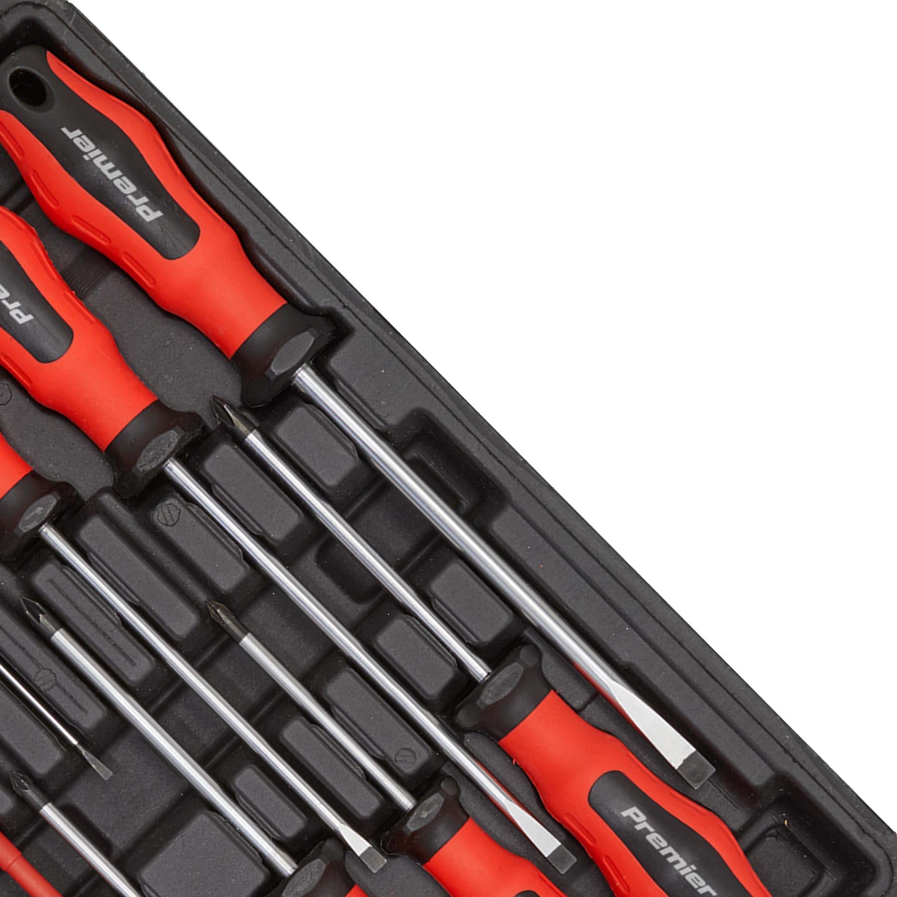 Sealey 11pc Screwdriver Set Insulated Magnetic Slotted Phillips Pozi PowerMAX