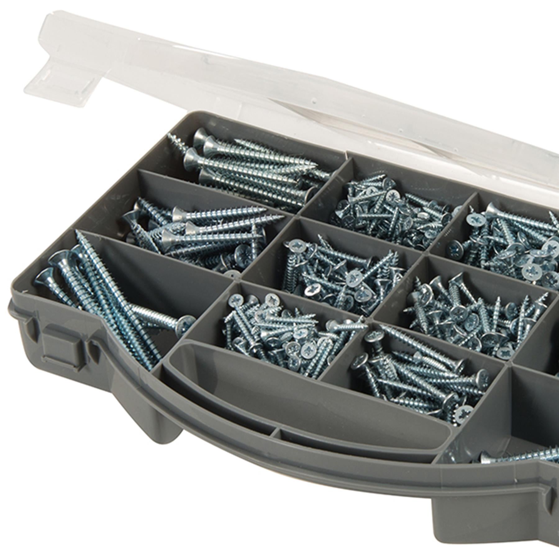 Pack Plated Countersink Screws Bzp Zinc-Plated, Twin-Thread Pzd Screws