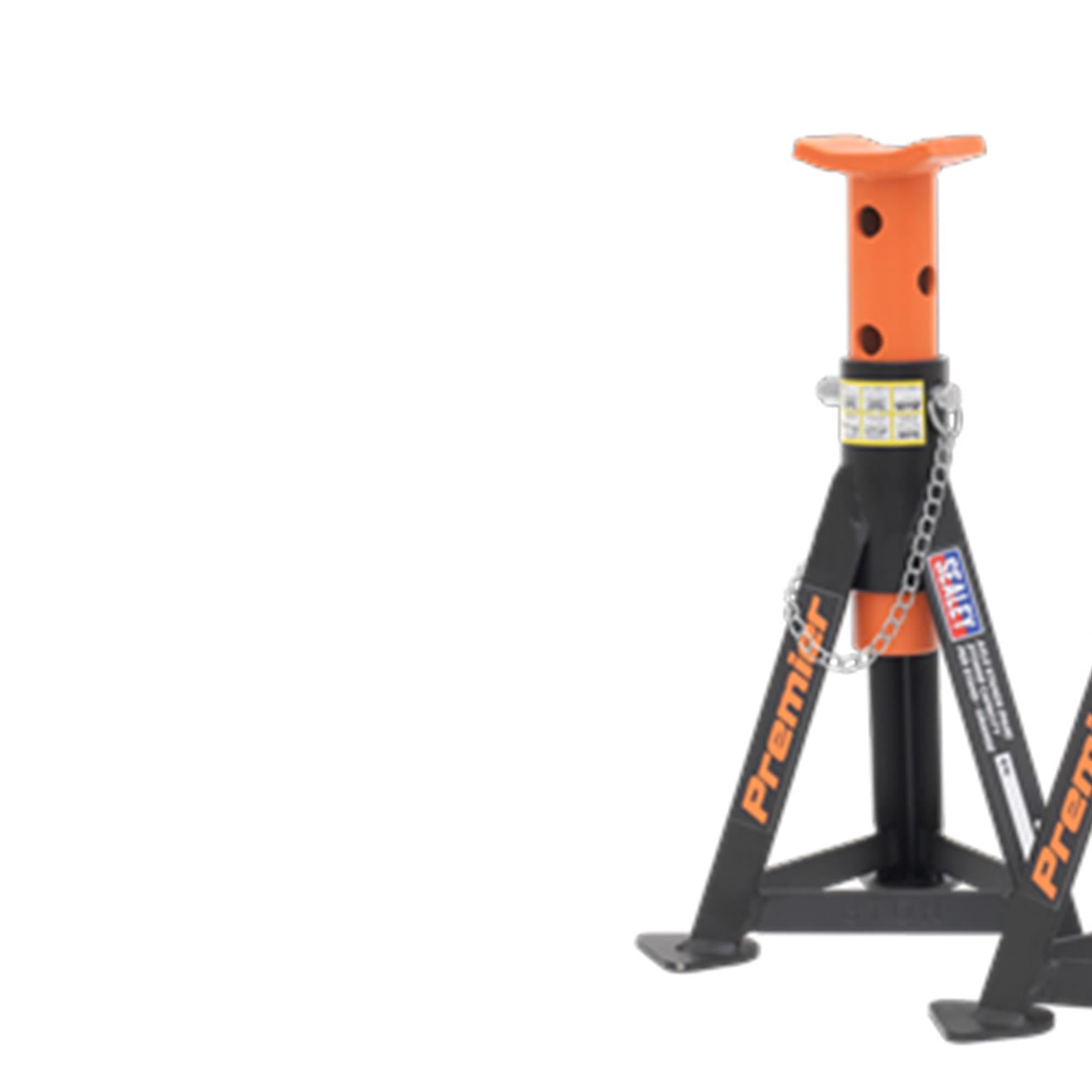 Sealey Axle Stands (Pair) 3tonne Capacity per Stand Orange