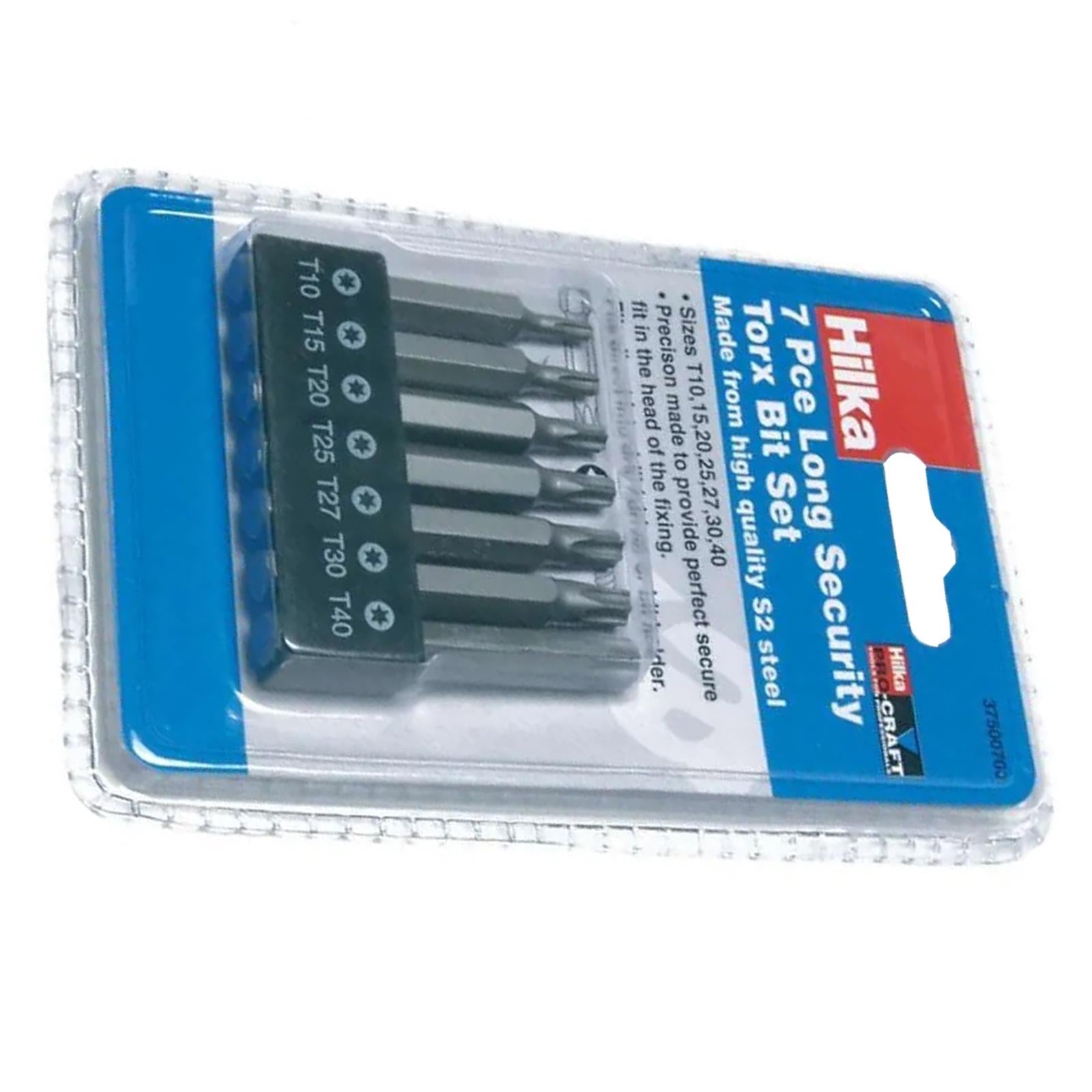 Long Security Torx Bit Set/ Tox Bit Set with hole. Power Drive T Bits. Star Torx