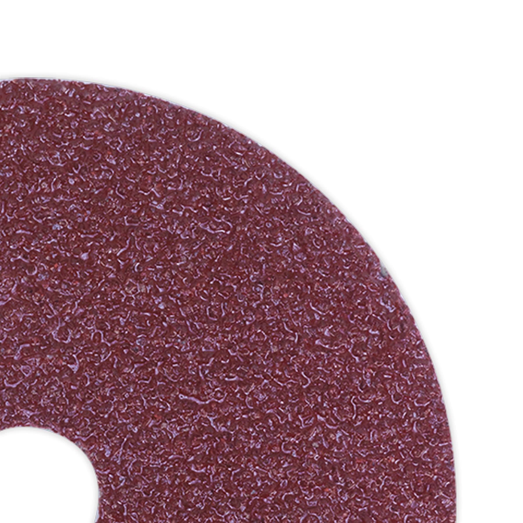 Sealey Sanding Disc Fibre Backed �100mm 50Grit Pack of 25