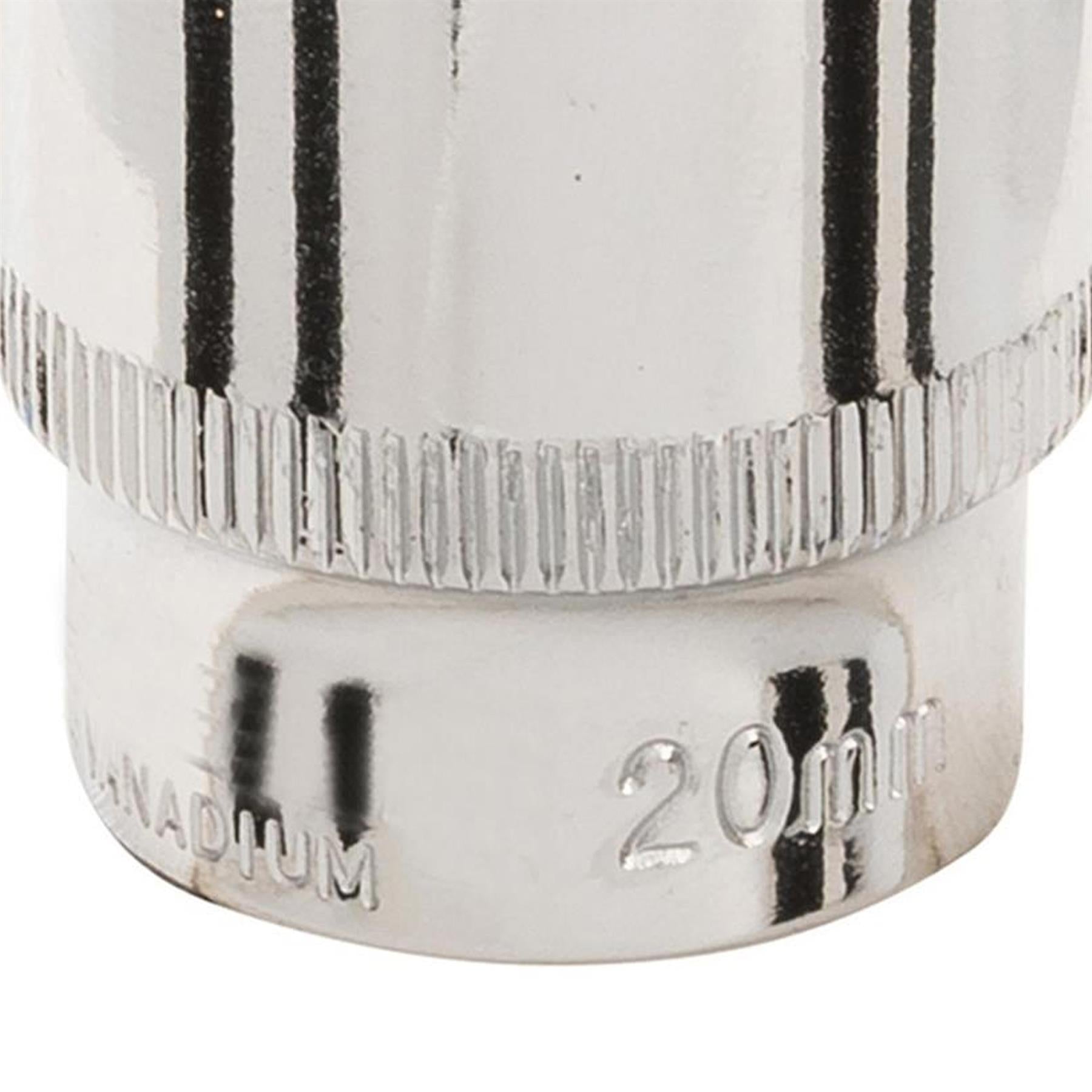 Socket 3/8" Drive Metric Hex Square 20mm Individual Hex Polished Crv Tool