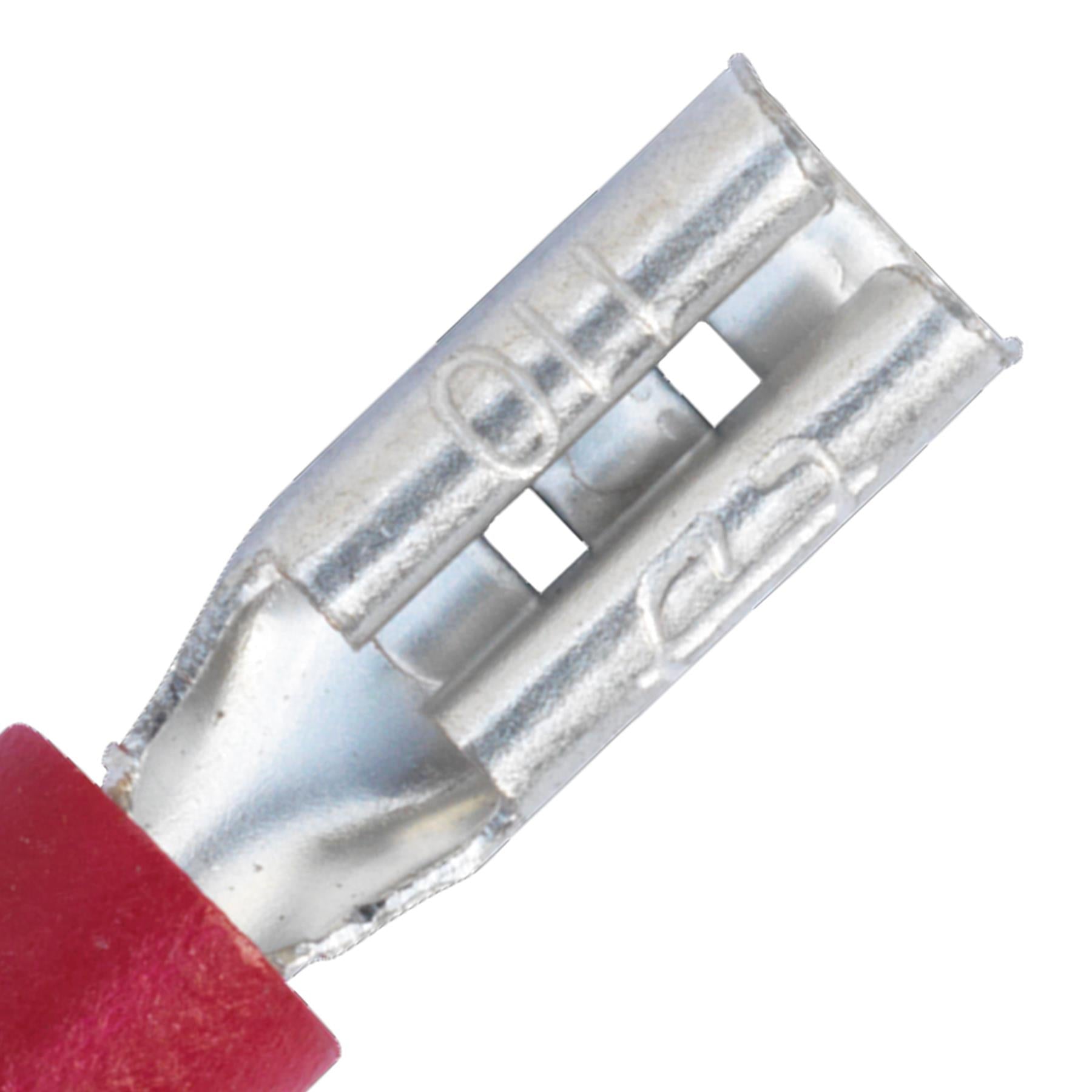 Sealey Push-On Terminal 2.8mm Female Red Pack of 100
