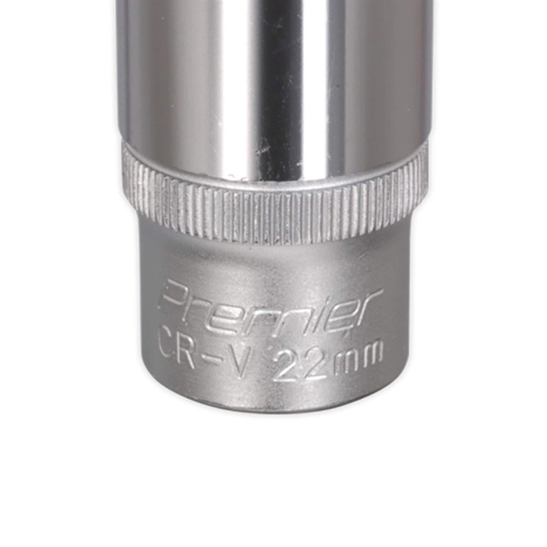 Sealey WallDrive Socket 22mm Deep 1/2"Sq Drive