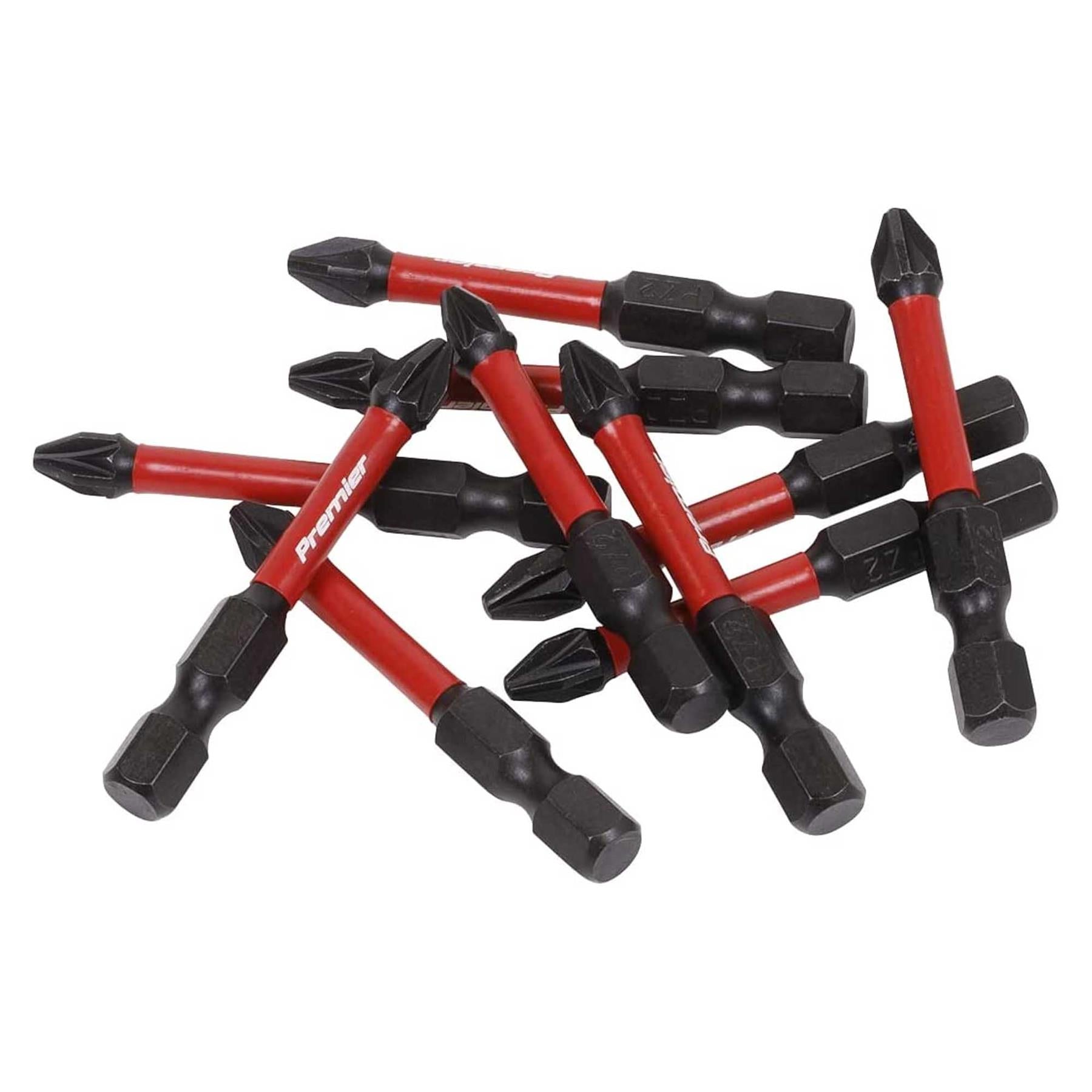 Sealey Pozi #2 Impact Power Tool Bits 50mm - 10pc