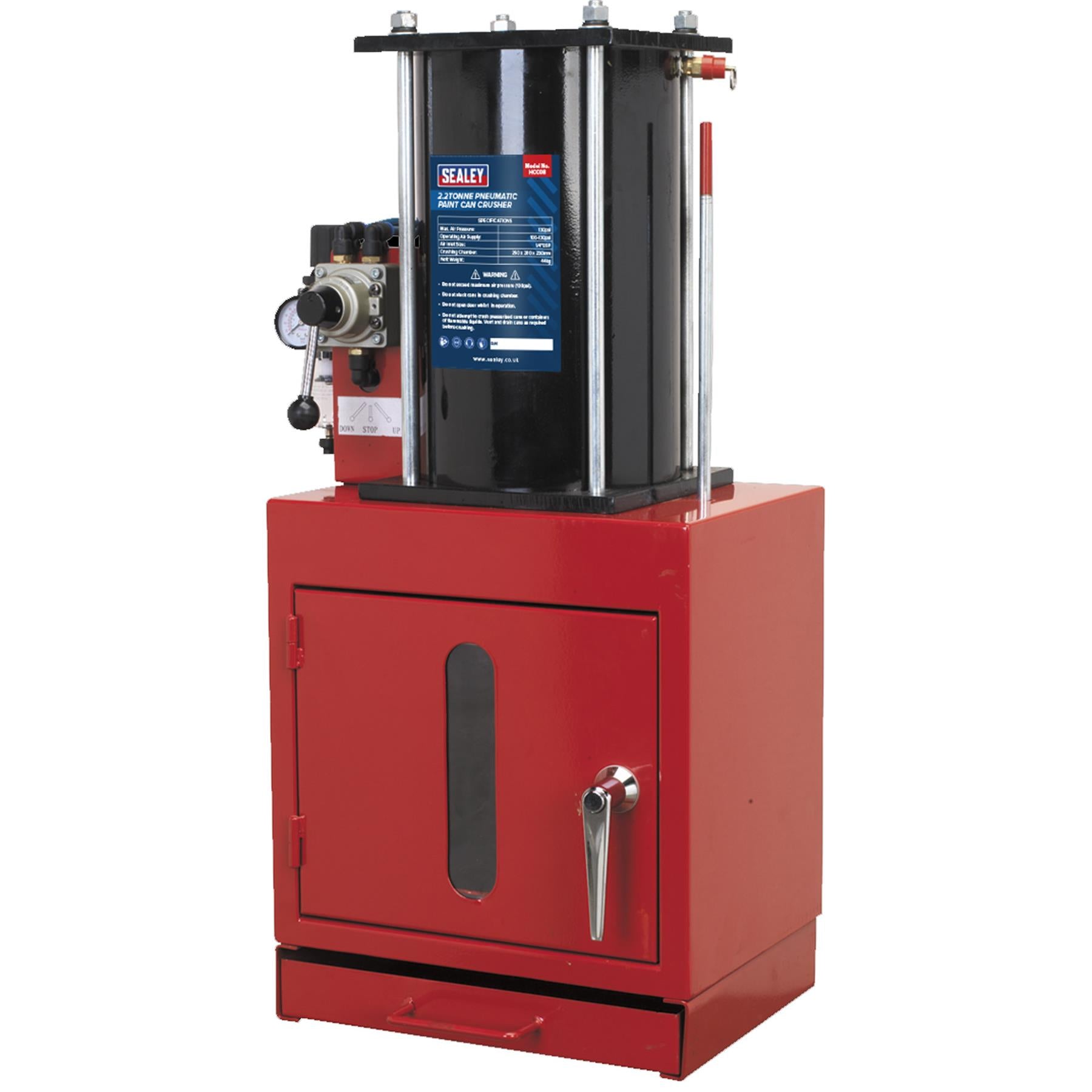 Sealey Pneumatic Paint Can Crusher 2.2tonne