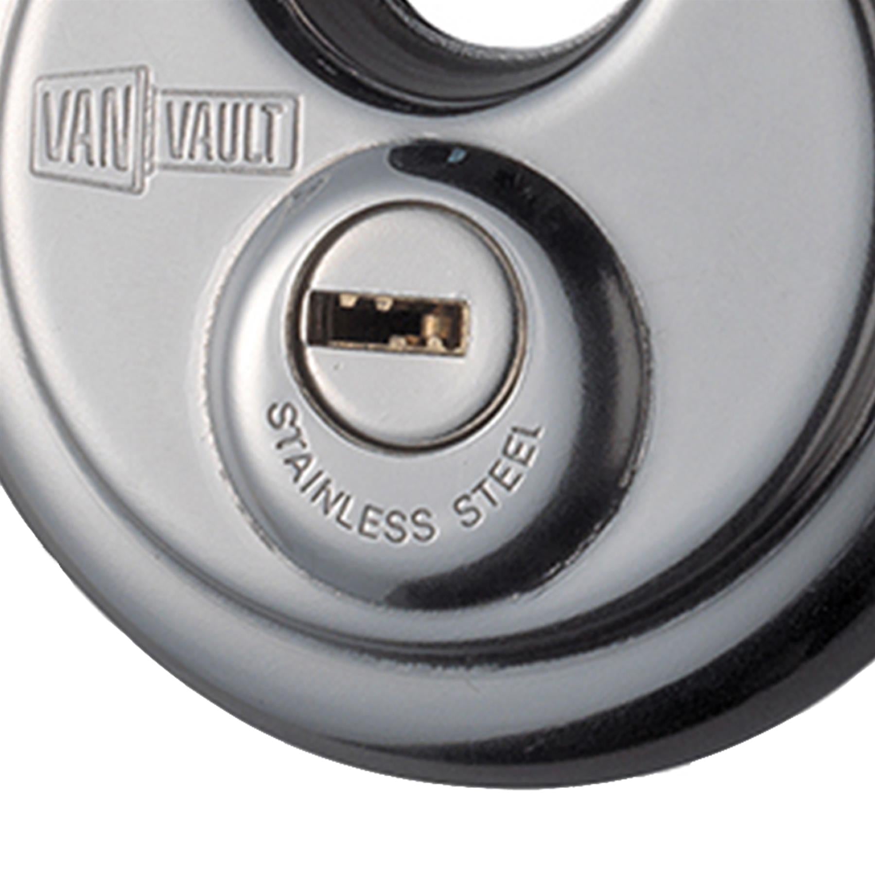 Van Vault Stainless Steel Disc Padlock Twin Pack 70mm