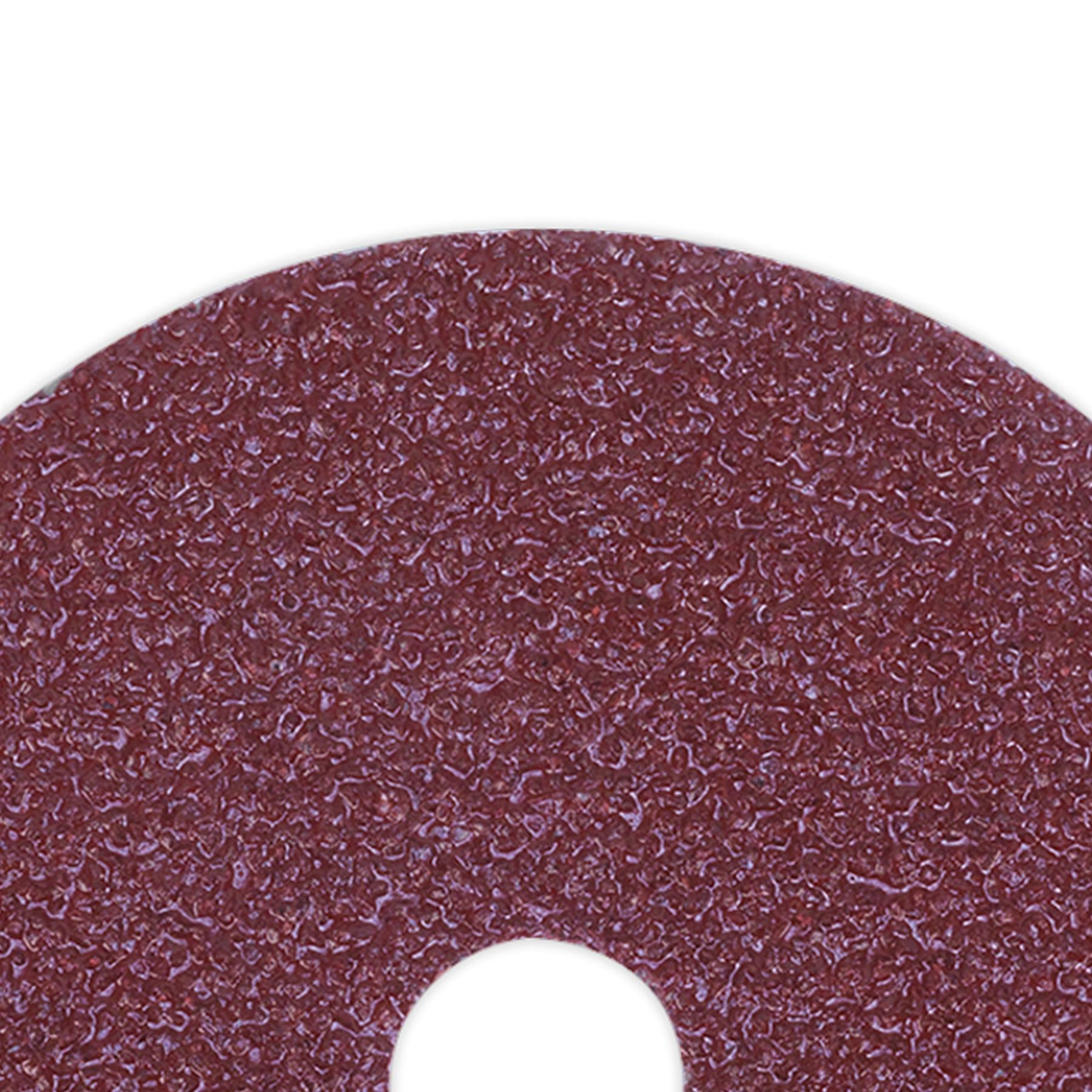 Sealey Sanding Disc Fibre Backed �100mm 36Grit Pack of 25
