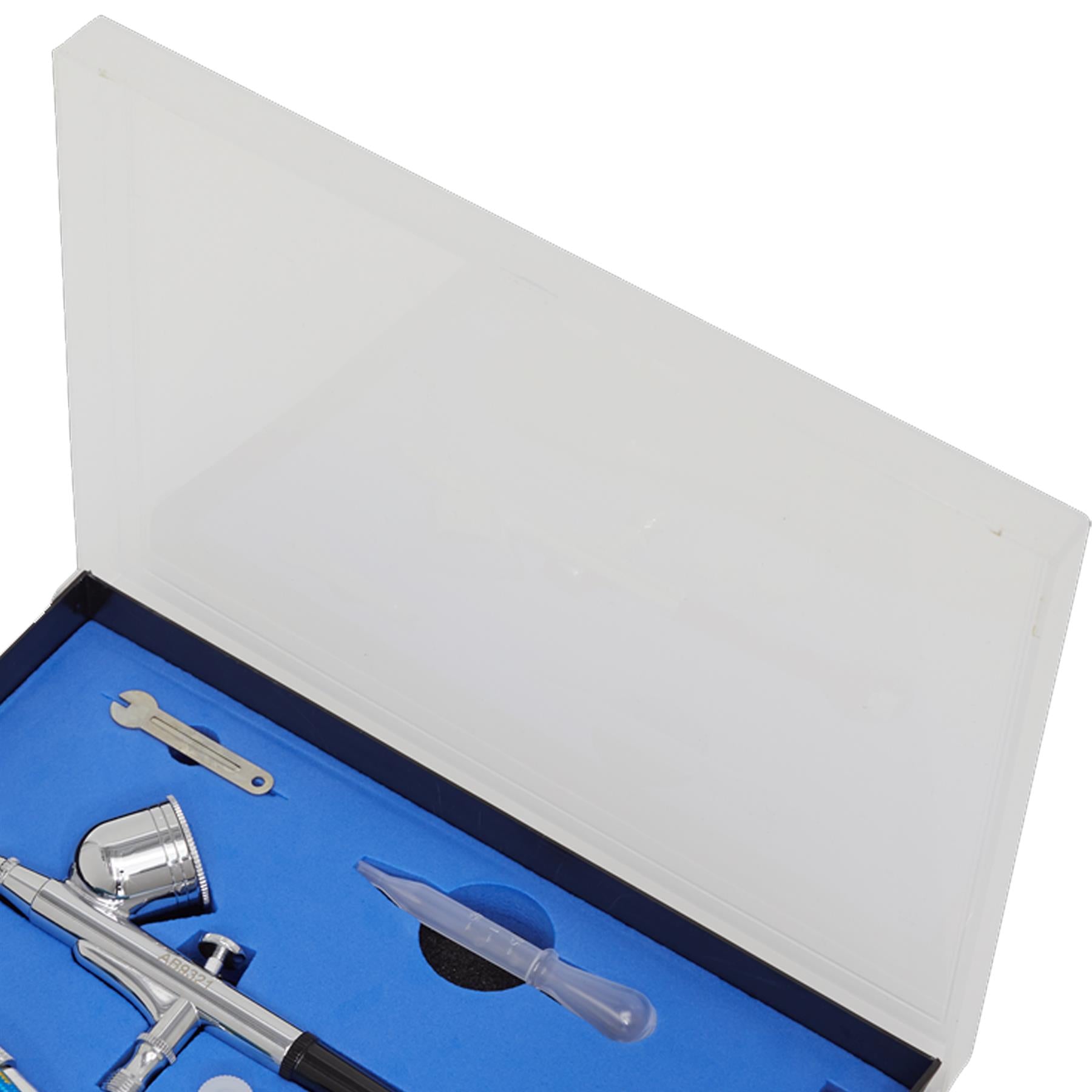 Sealey Air Brush Kit Double-Action Metal Body Construction Gravity Feed