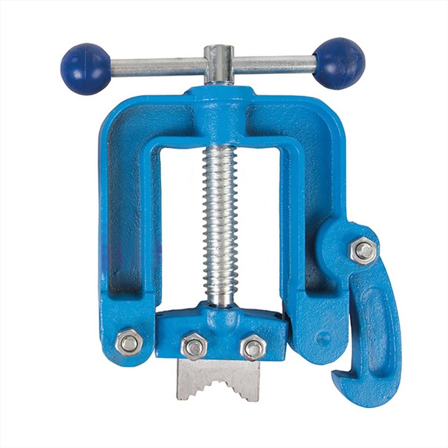 Hinged Pipe Vice 12 - 60mm Cast Steel Frame And Base Steel Jaws And Tommy Bar