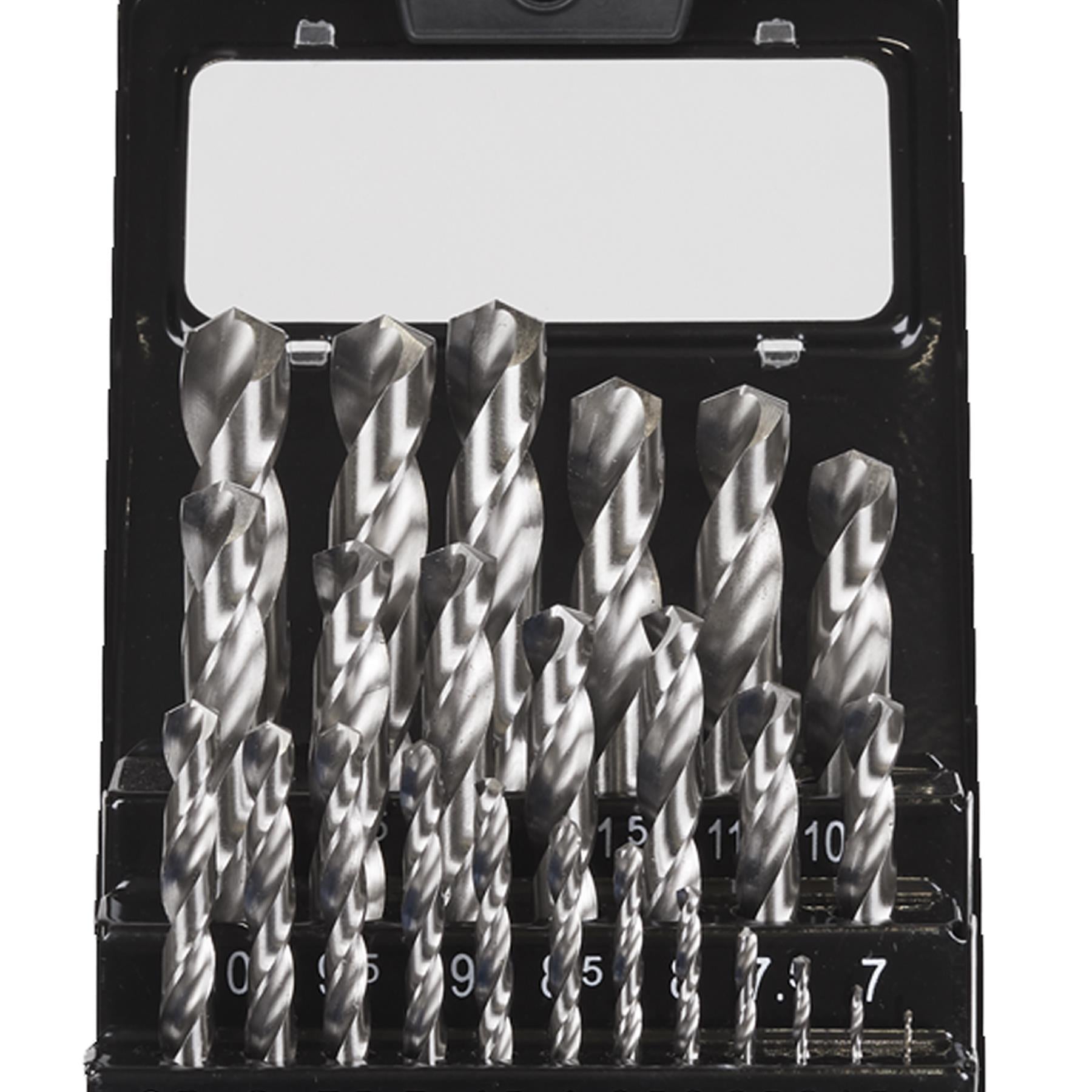 Sealey 25pc Drill Bit Set HSS Split Point Fully Ground Ø1-13mm Metric AK47251