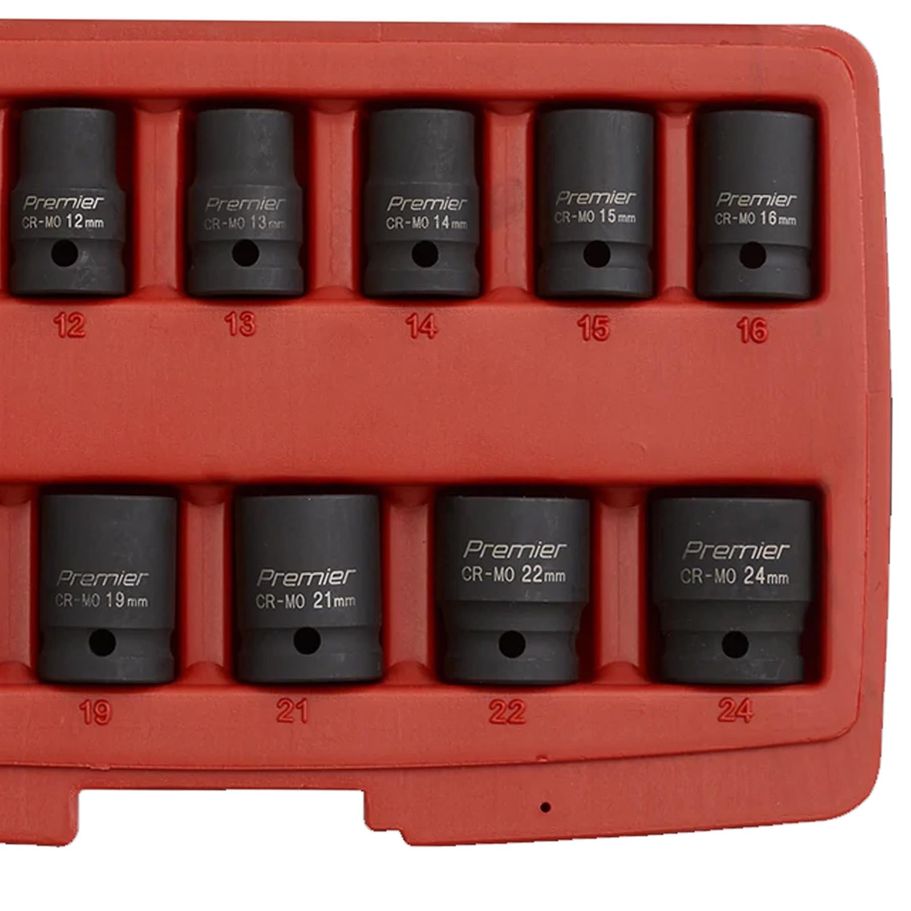 Sealey Impact Socket Set 13pc 1/2"Sq Drive Total Drive