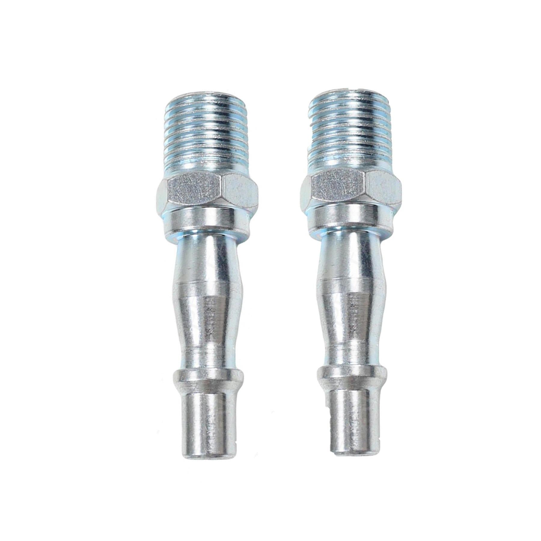 Air Line Fittings Hose Compressor Coupler Connector 1/4" BSP Male Pack of 2