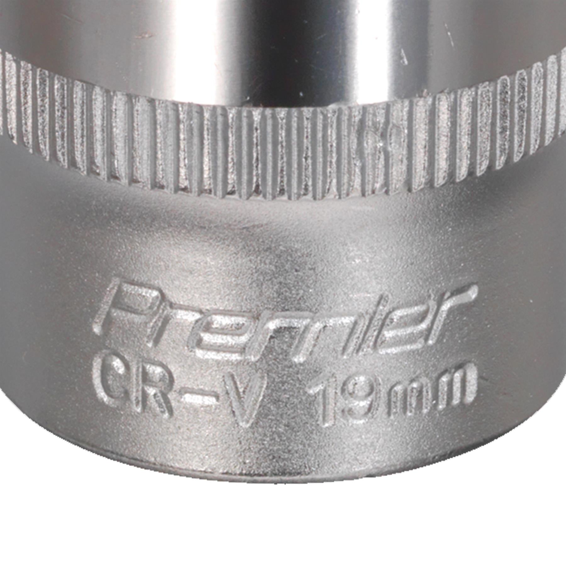 Sealey WallDrive Socket 19mm 3/8"Sq Drive Chrome Vanadium steel socket