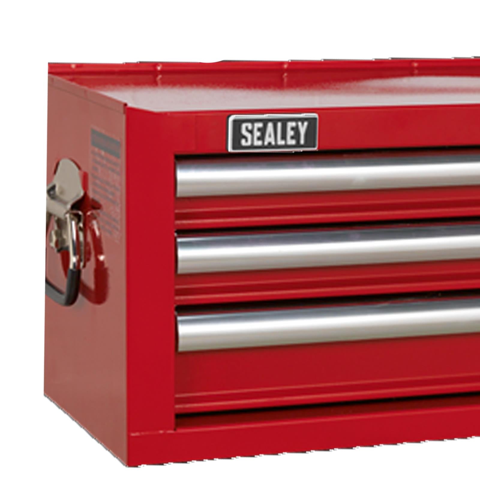 Sealey Mid-Box 3 Drawer with Ball Bearing Slides - Red