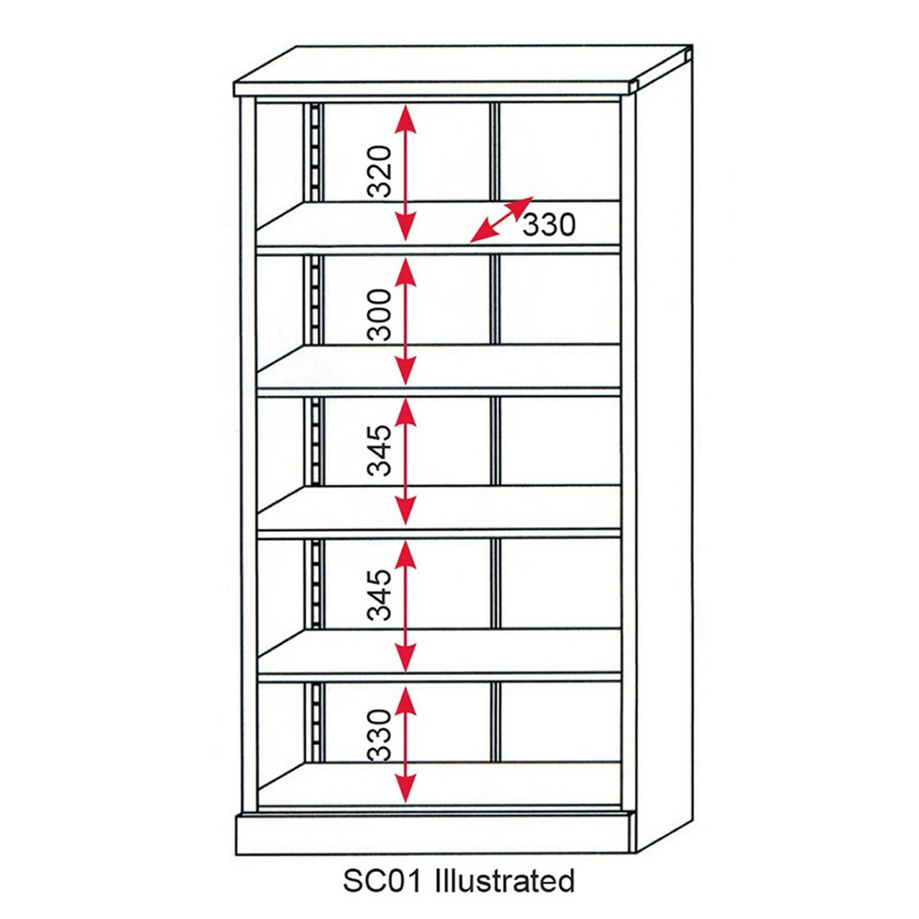 Sealey Floor Cabinet 4 Shelf 2 Door
