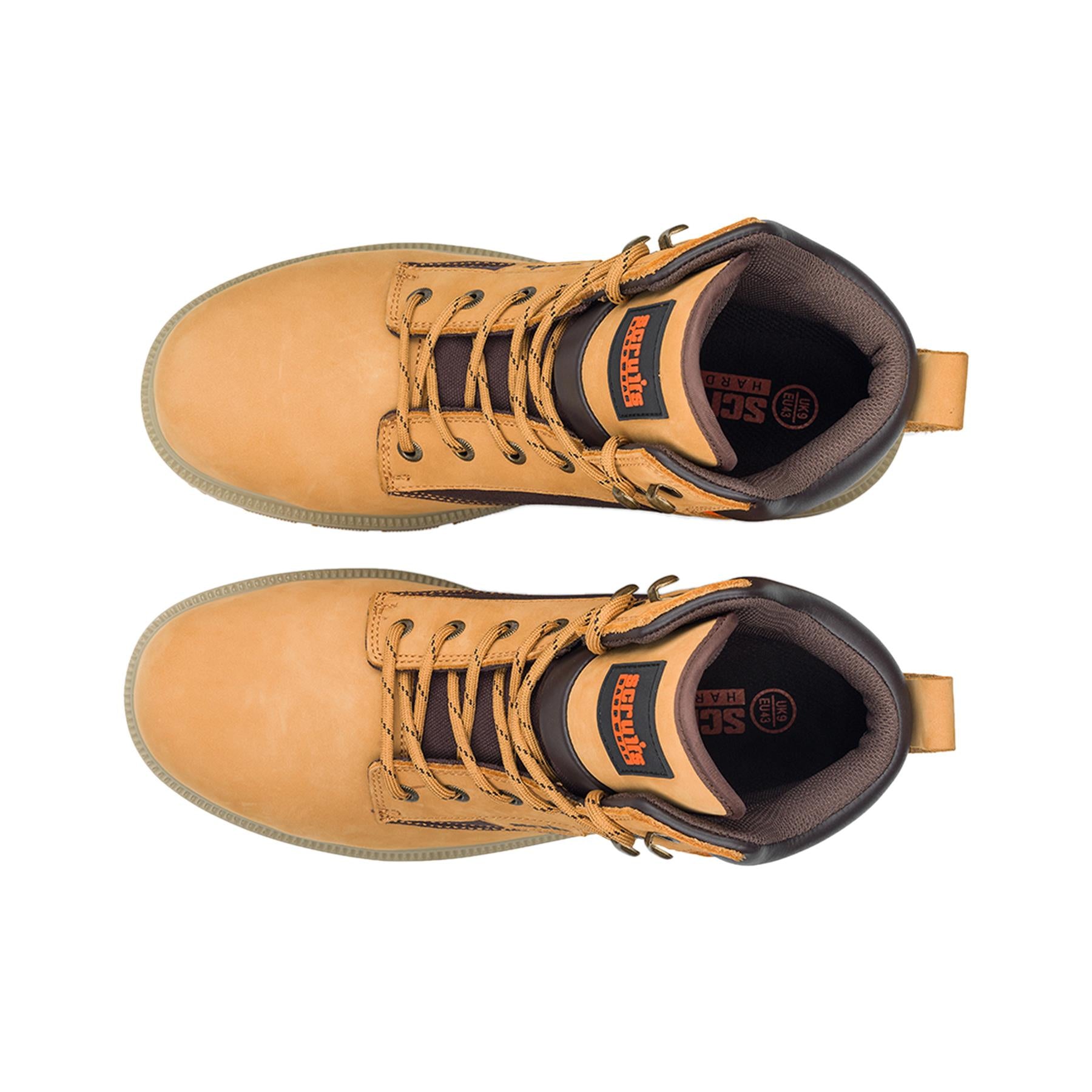 Scruffs Twister 6 Safety Boots Tan Size 10 / 44 Slip-Resistant