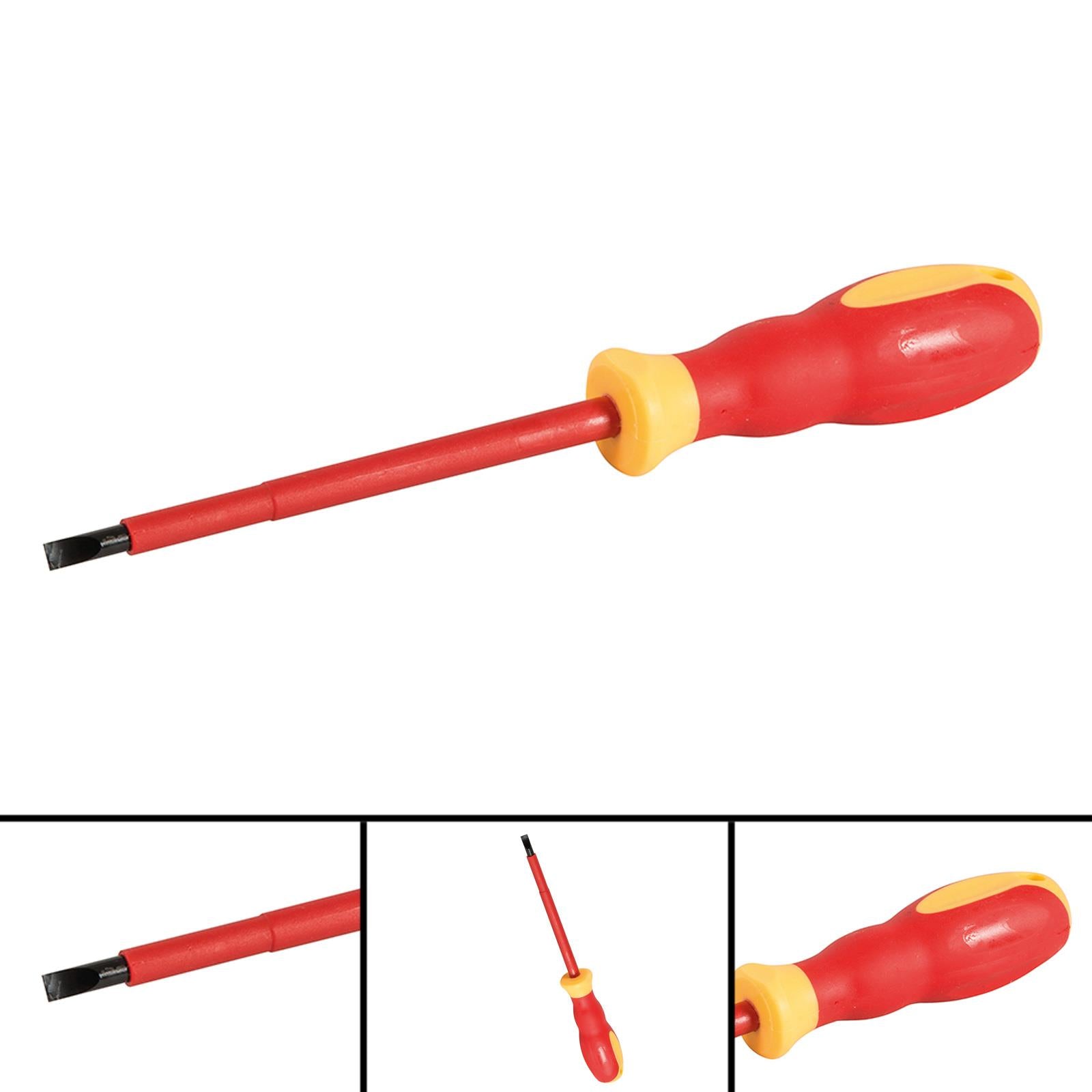 VDE Soft-Grip Electricians Screwdriver Slotted Ergonomic Handles 1.0 x5.5 x125mm