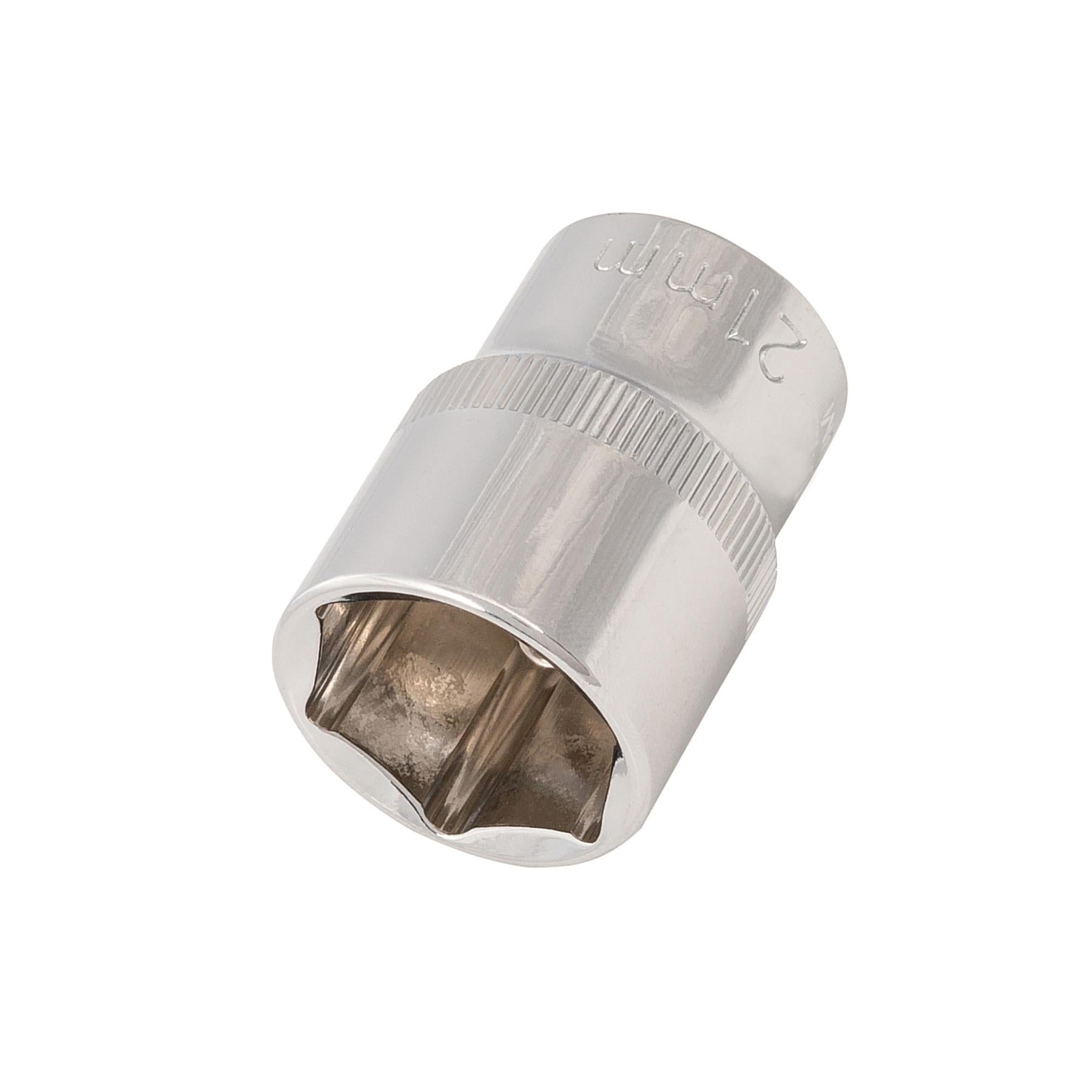 Socket 1/2" Drive Metric Hex Square 21mm Individual Hex Polished Crv Quality