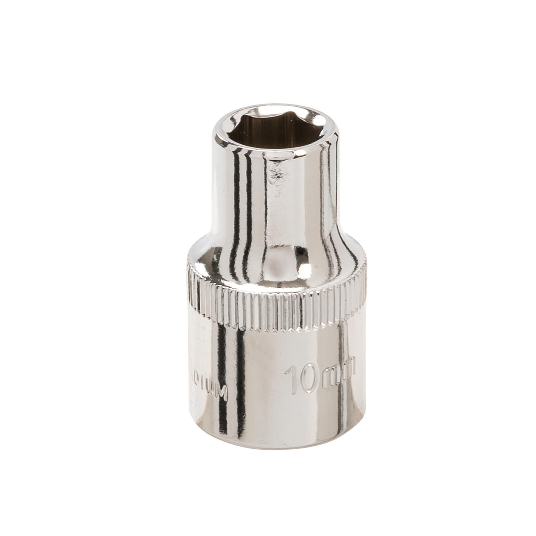 Socket 1/2" Drive Metric Hex Square 10mm Individual Hex Polished Crv Quality