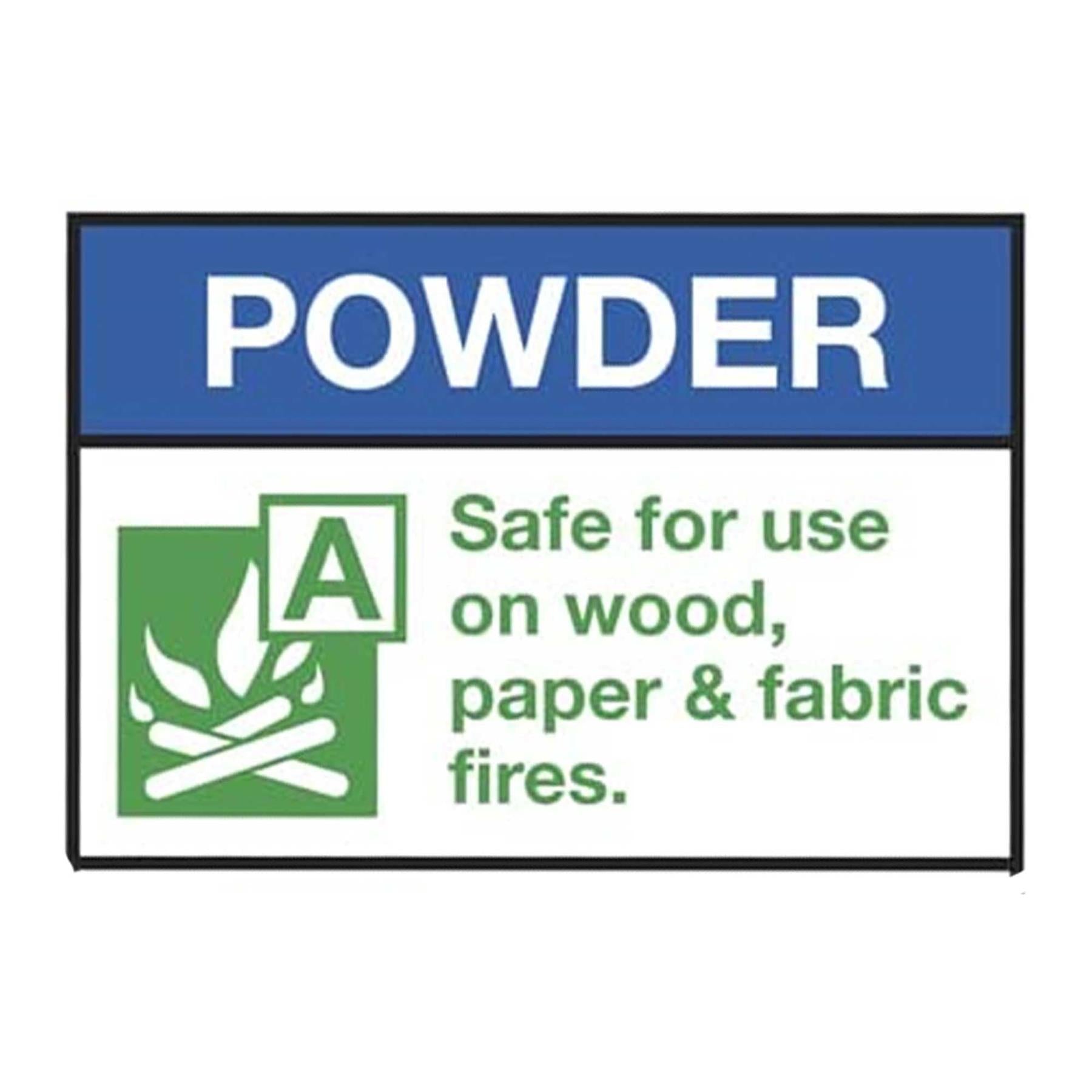 Sealey Safe Conditions Safety Sign - Powder Fire Extinguisher - Self-Adhesive Vinyl - Pack of 10