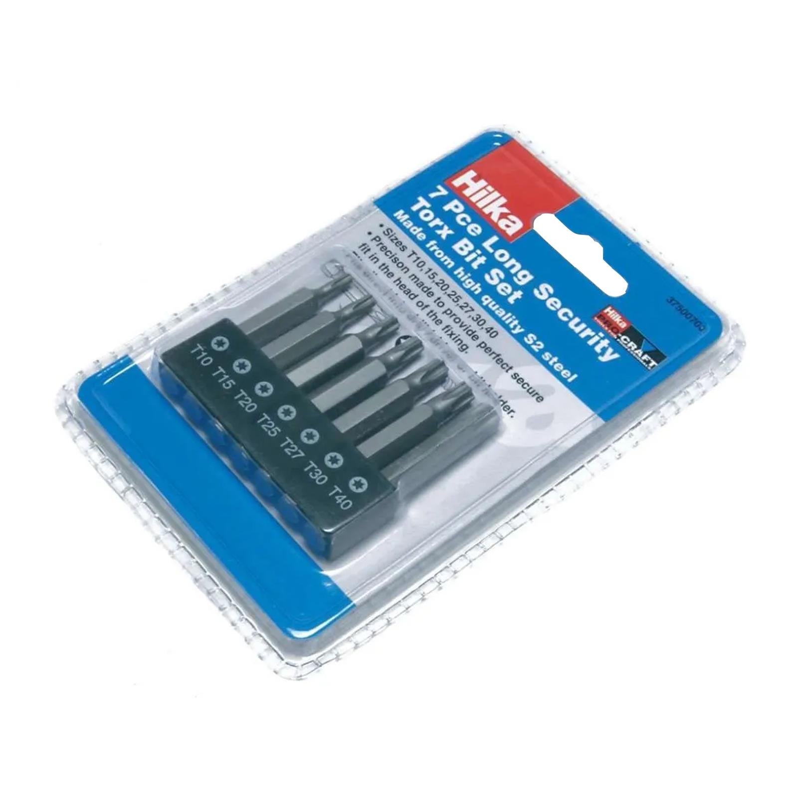 Long Security Torx Bit Set/ Tox Bit Set with hole. Power Drive T Bits. Star Torx